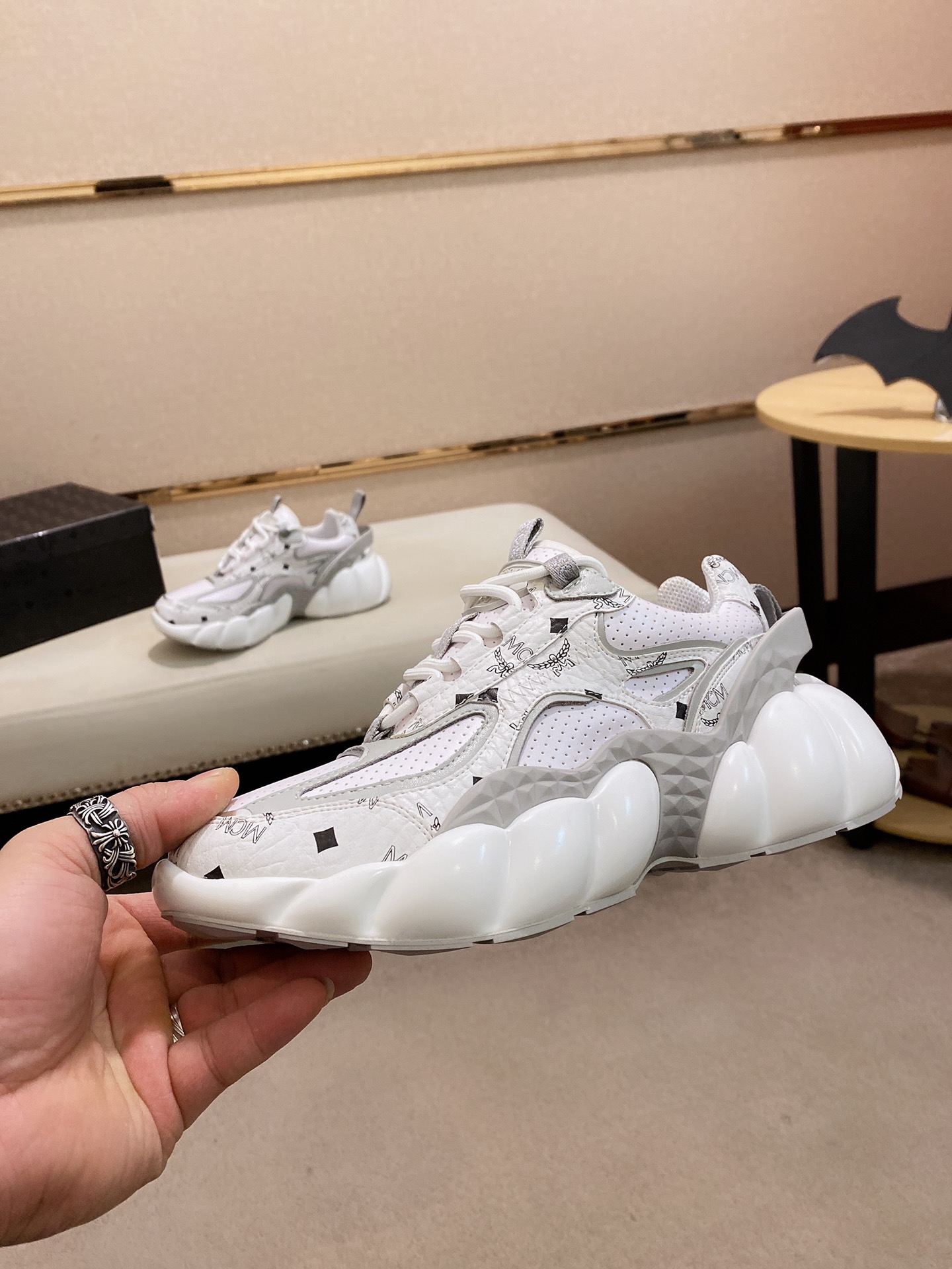 MCM Low Top Logo Lace-up Sneakers 2 - vstockx