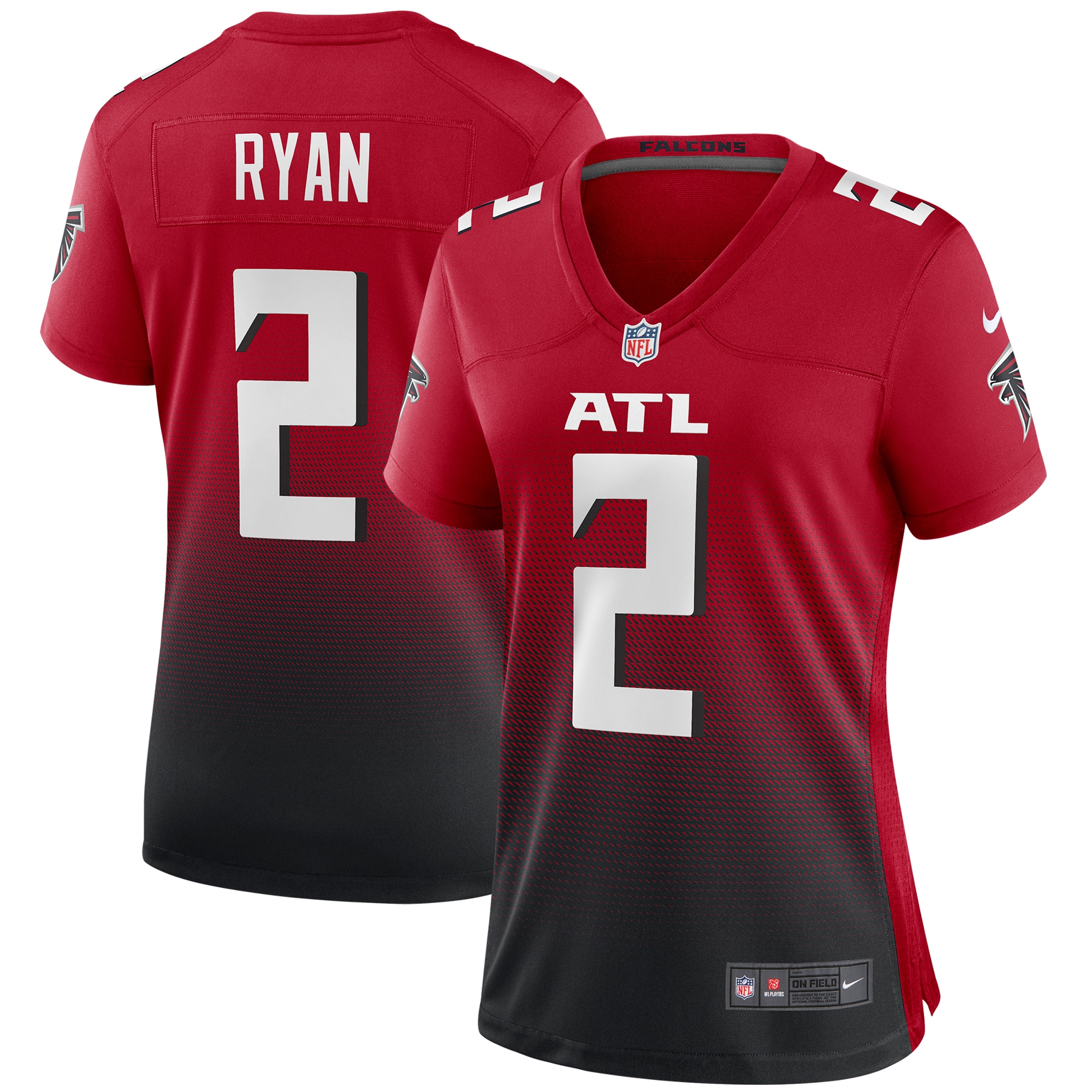 Matt Ryan Atlanta Falcons Nike Women's 2nd Alternate Game Jersey - Red - vstockx
