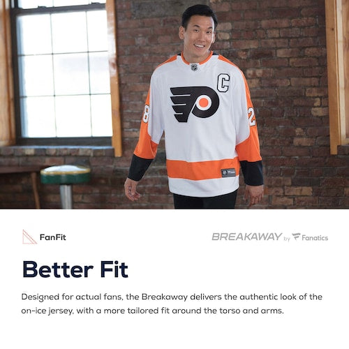 Men's Fanatics Branded Orange Philadelphia Flyers Breakaway Home Jersey - vstockx