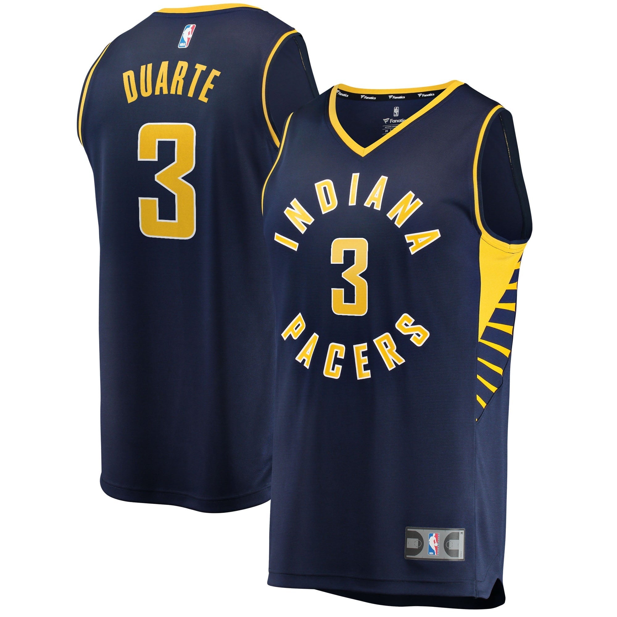 Men's Fanatics Branded Chris Duarte Navy Indiana Pacers 2021/22 Fast Break Replica Jersey - Icon Edition - vstockx