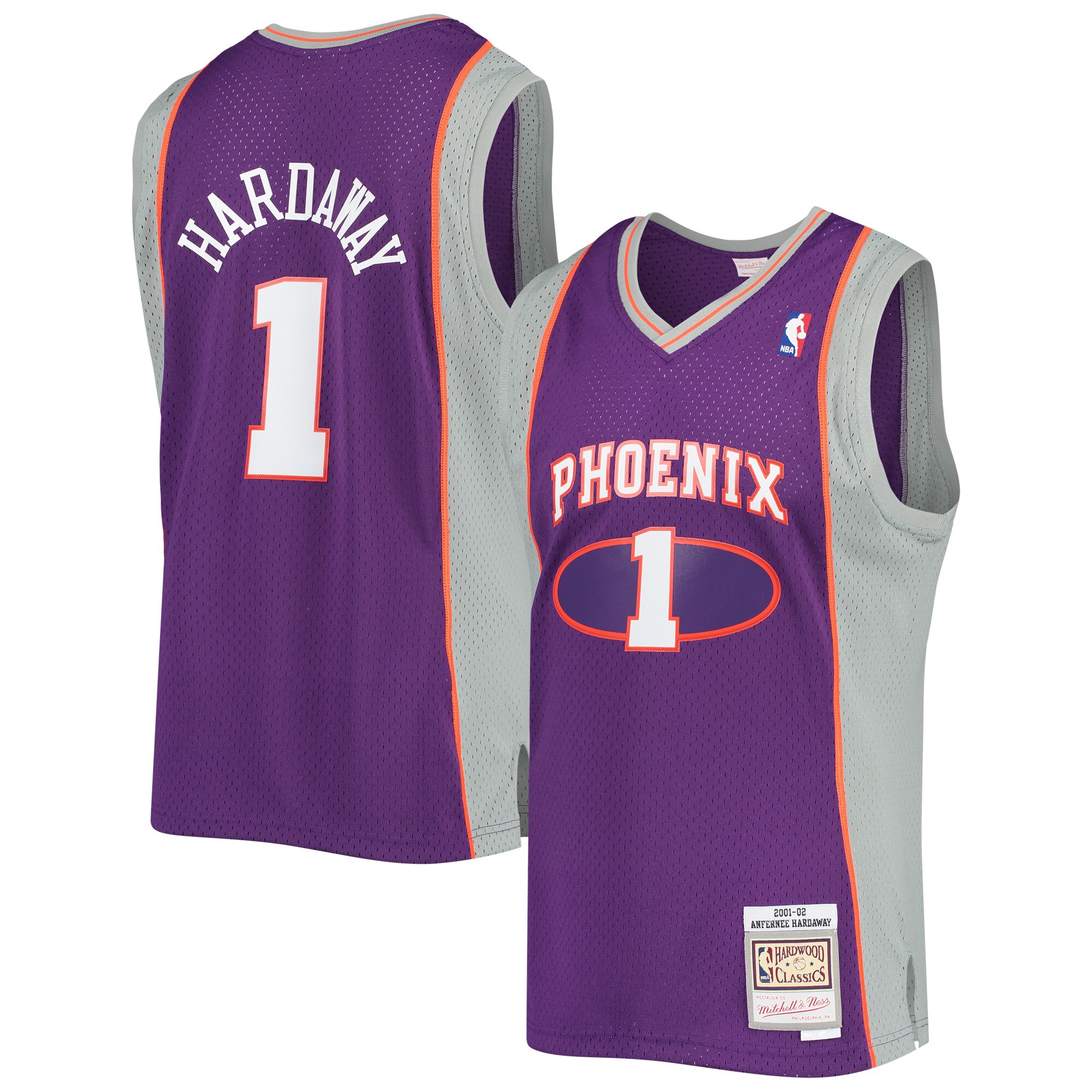 Penny Hardaway Phoenix Suns Mitchell & Ness 2001/02 Hardwood Classics Swingman Jersey - Purple - vstockx