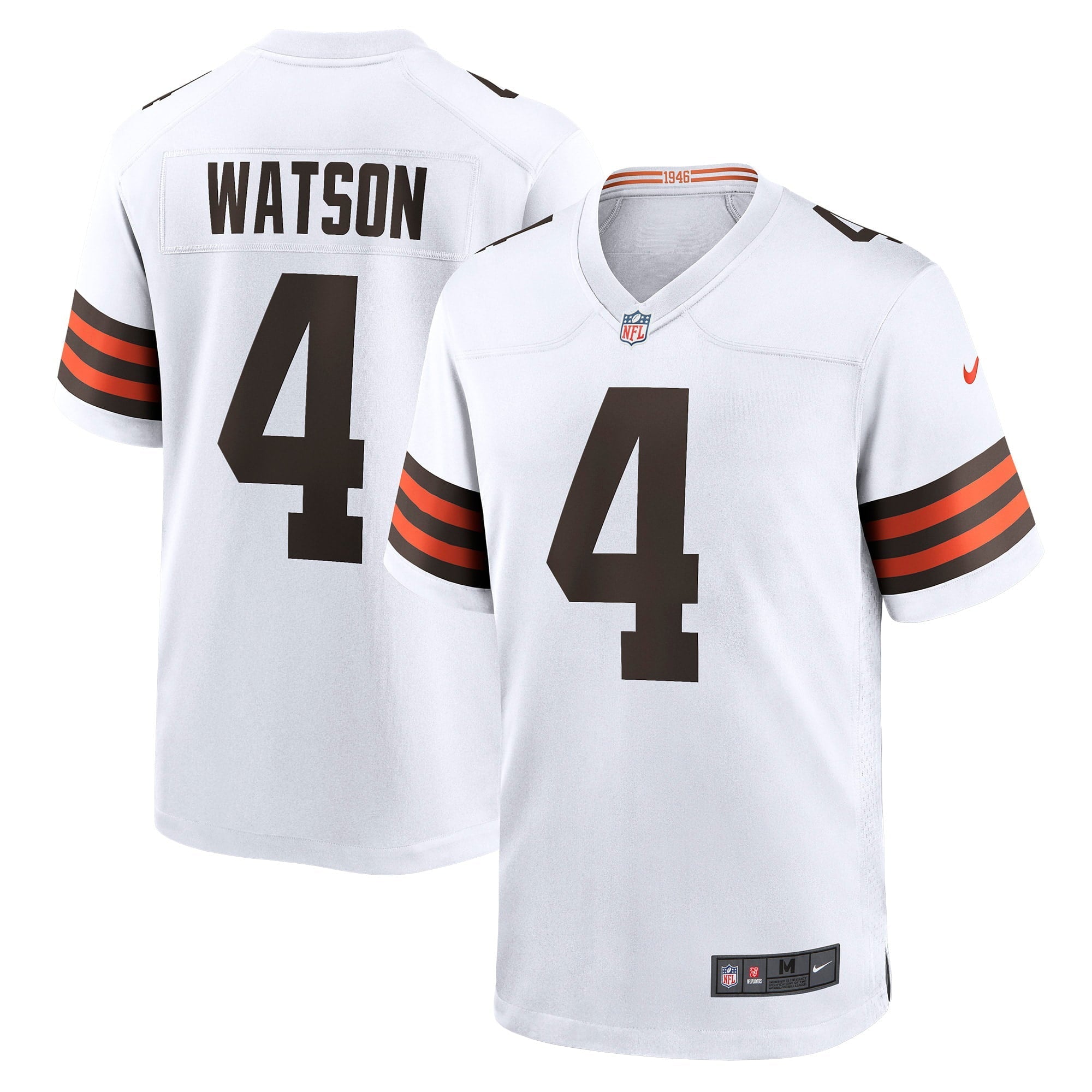 Men's Nike Deshaun Watson White Cleveland Browns Game Jersey - vstockx