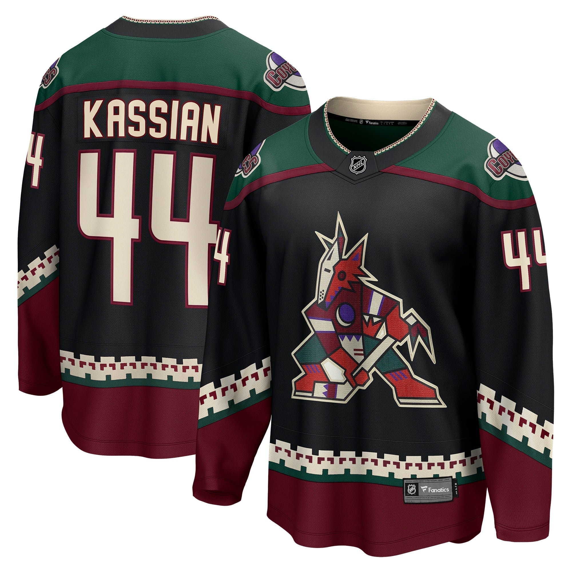 Men's Fanatics Branded Zack Kassian Black Arizona Coyotes Home Breakaway Player Jersey - vstockx