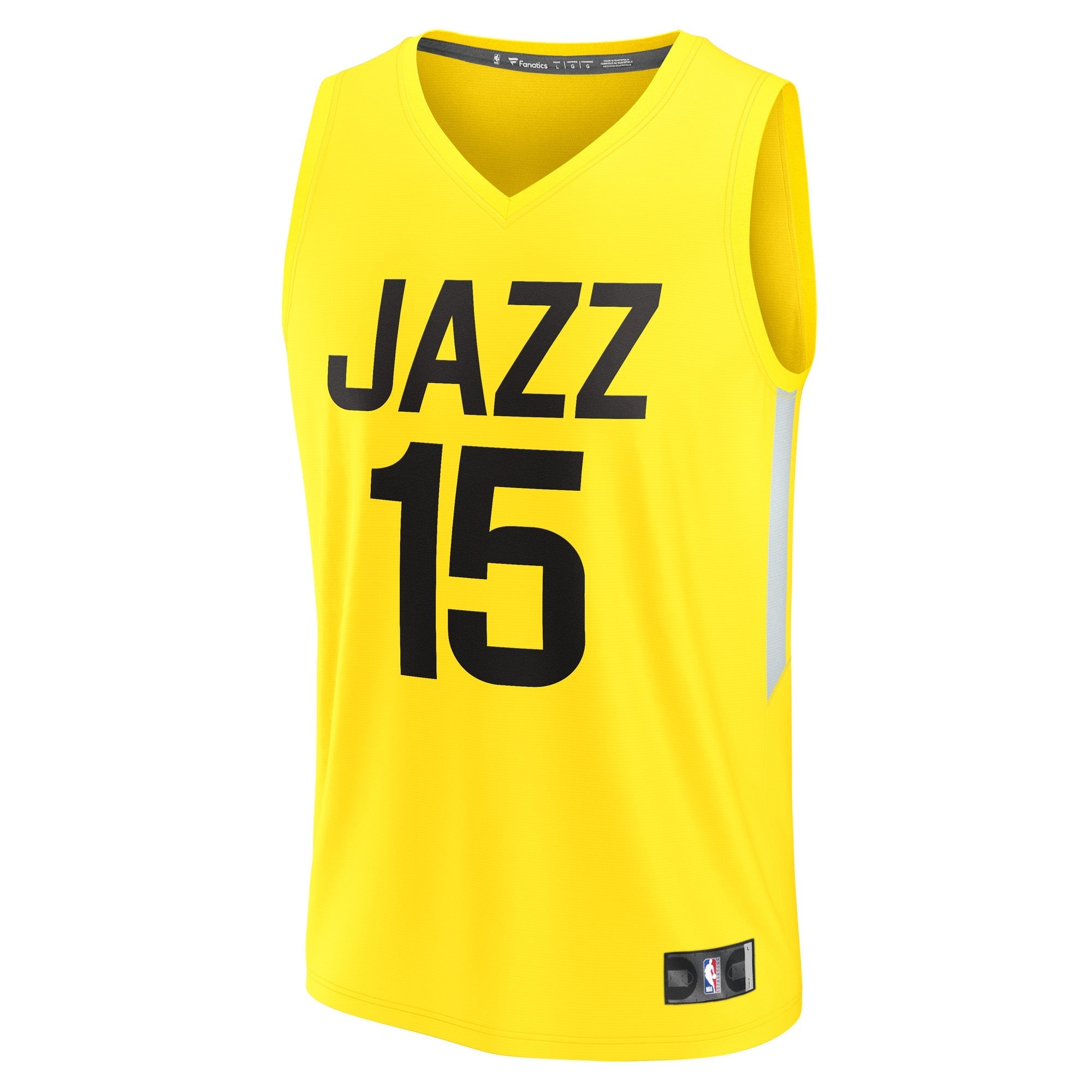 Men's Fanatics Branded Damian Jones Yellow Utah Jazz Fast Break Player Jersey - Icon Edition - vstockx