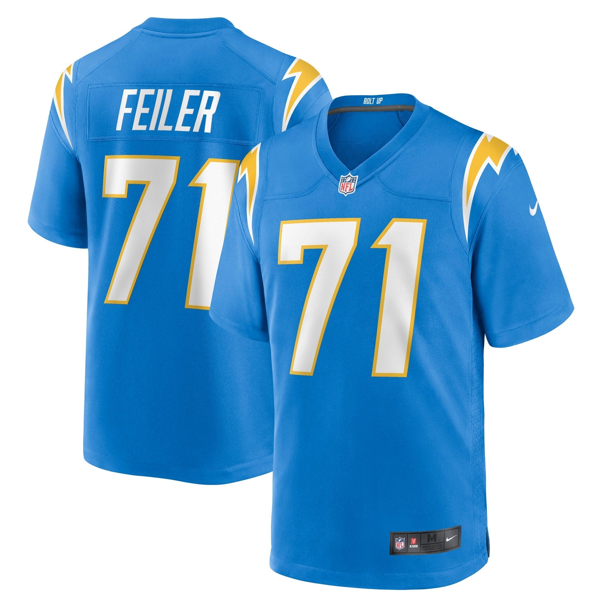 Men's Nike Matt Feiler Powder Blue Los Angeles Chargers Game Player Jersey - vstockx