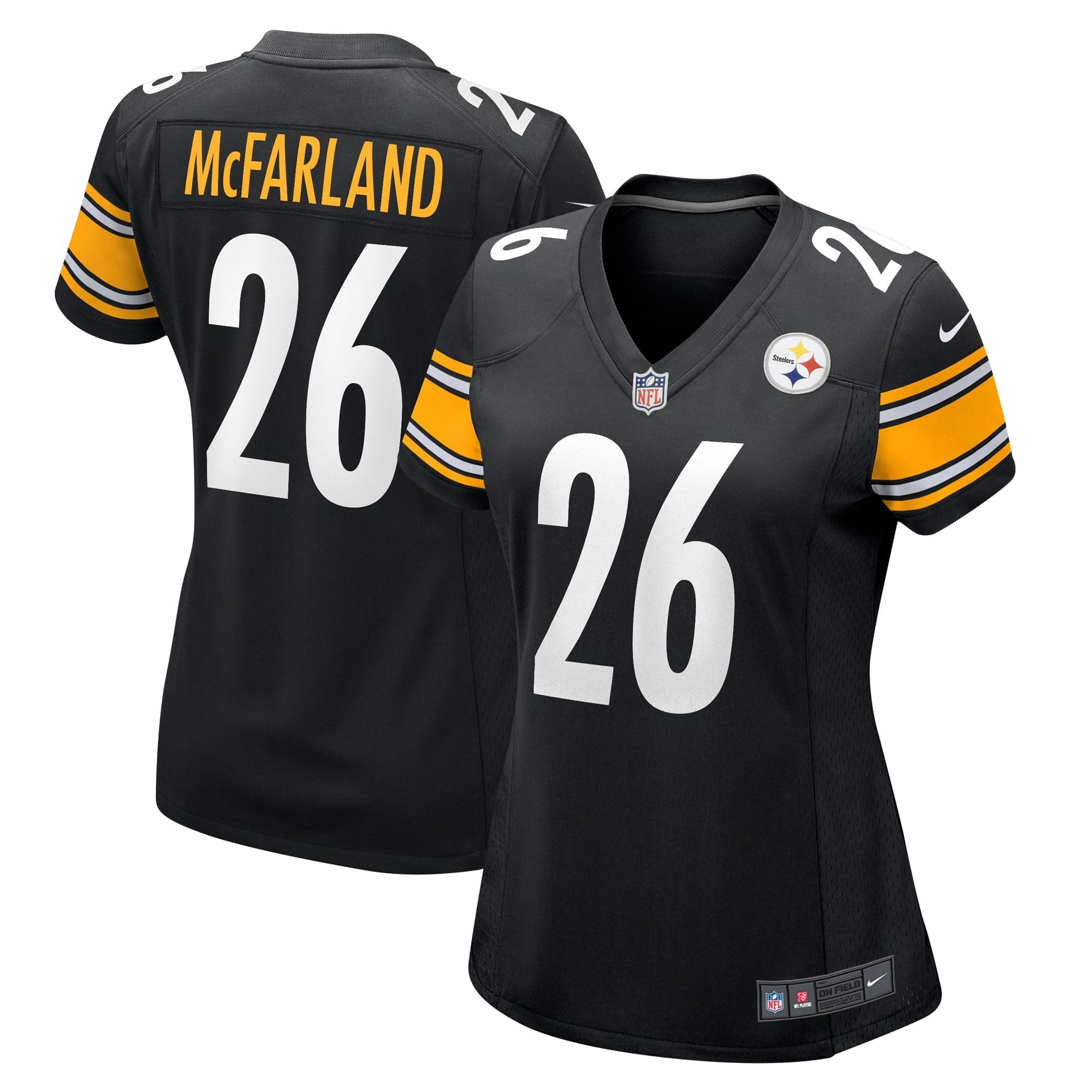 Women's Nike Anthony McFarland Jr. Black Pittsburgh Steelers Game Player Jersey - vstockx