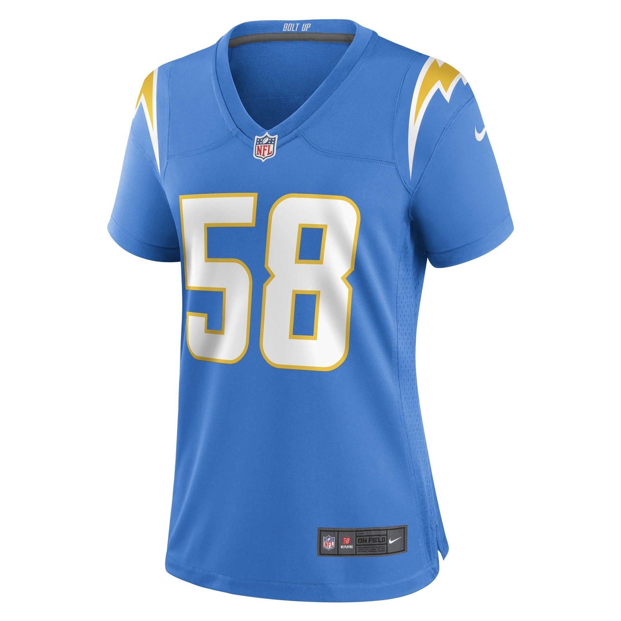 Women's Nike Tyreek Maddox-Williams Powder Blue Los Angeles Chargers Game Player Jersey - vstockx