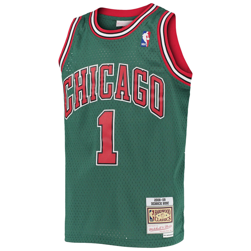 Youth Chicago Bulls Derrick Rose Mitchell & Ness Dark Green Hardwood Classics Swingman Jersey - vstockx