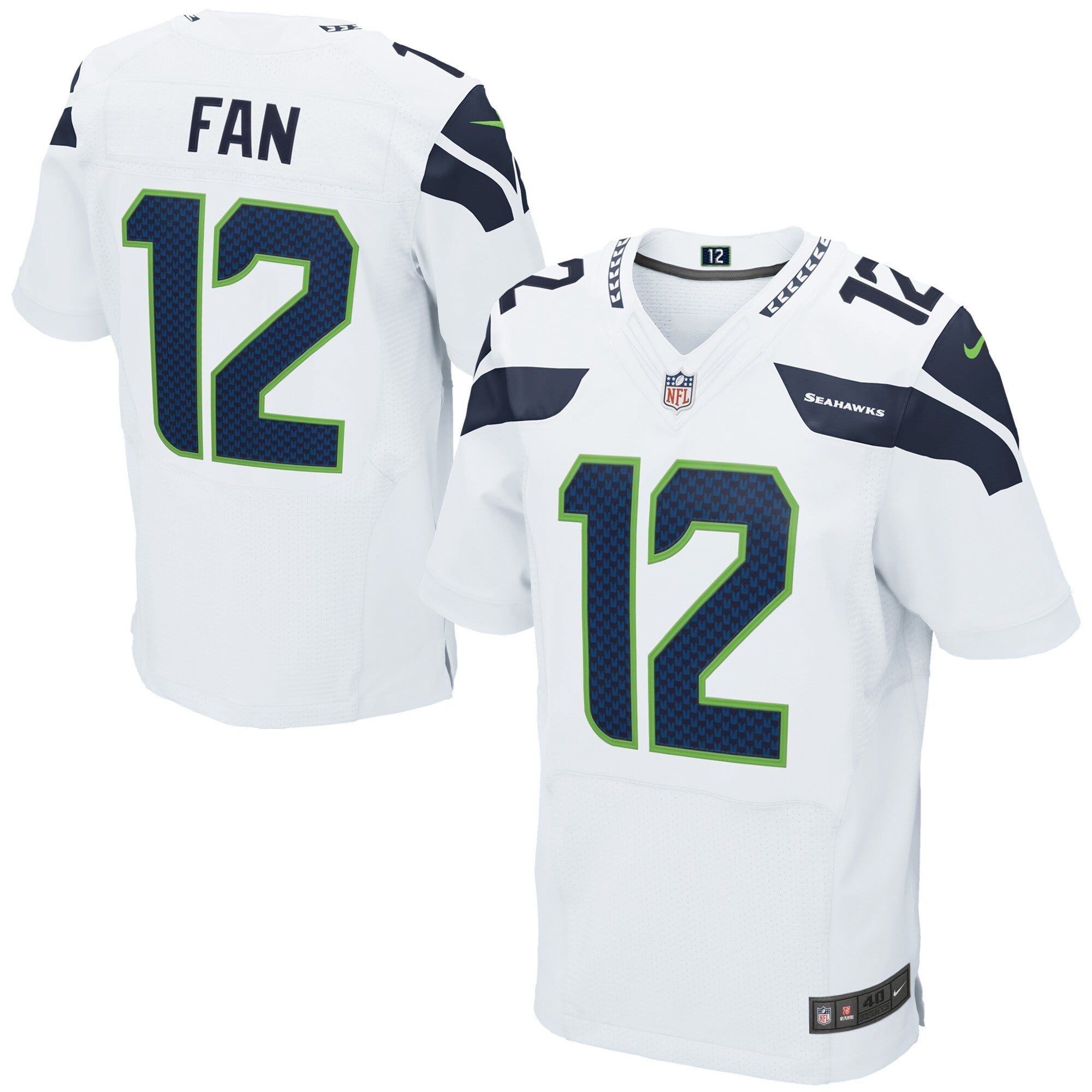 Mens Seattle Seahawks 12s Nike White Elite Jersey - vstockx