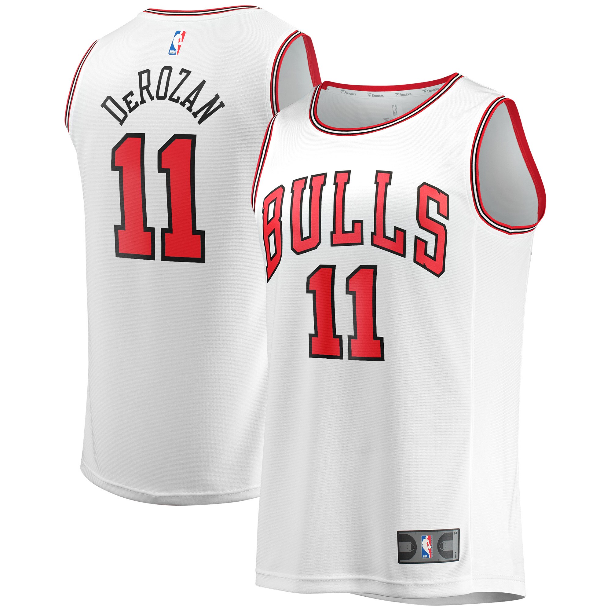 DeMar DeRozan Chicago Bulls Fanatics Branded Fast Break Replica Jersey - Association Edition - White - vstockx
