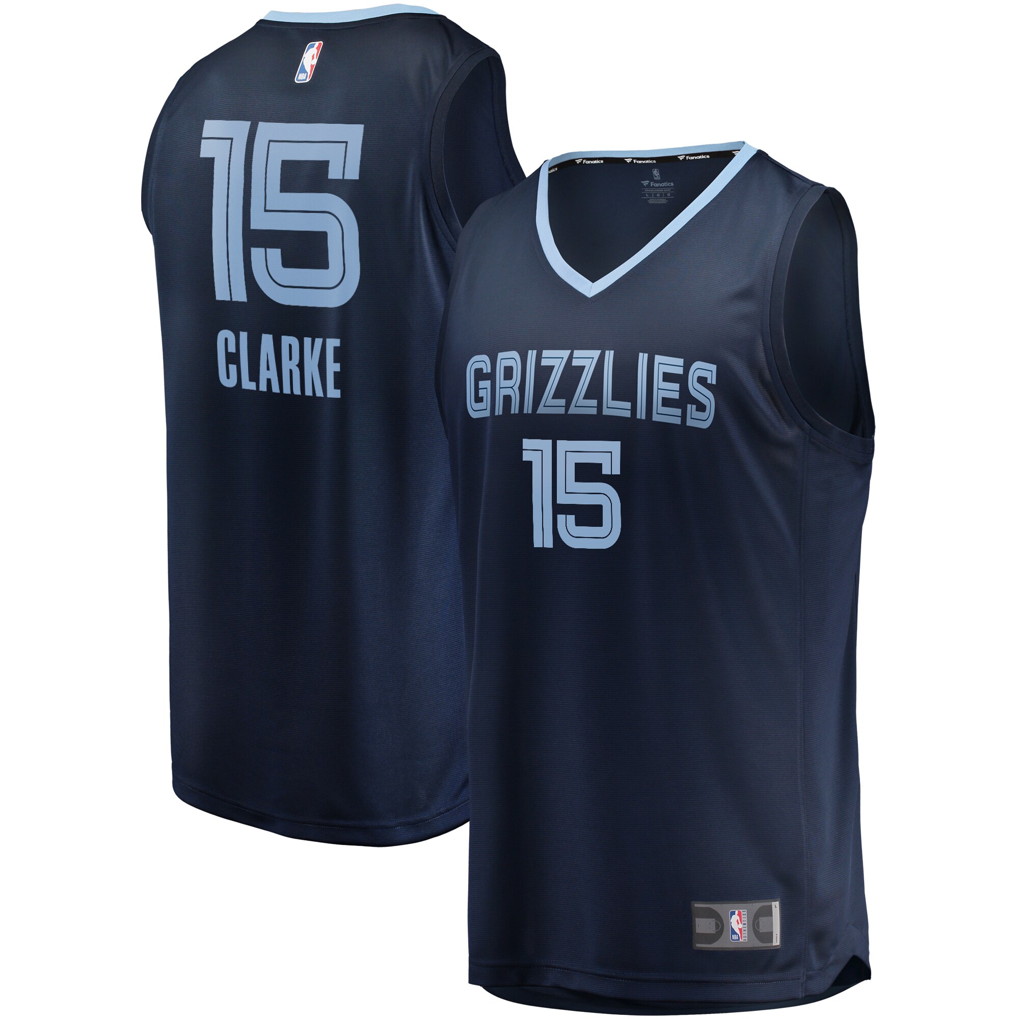 Brandon Clarke Memphis Grizzlies Fanatics Branded Fast Break Replica Jersey Navy - Icon Edition - vstockx