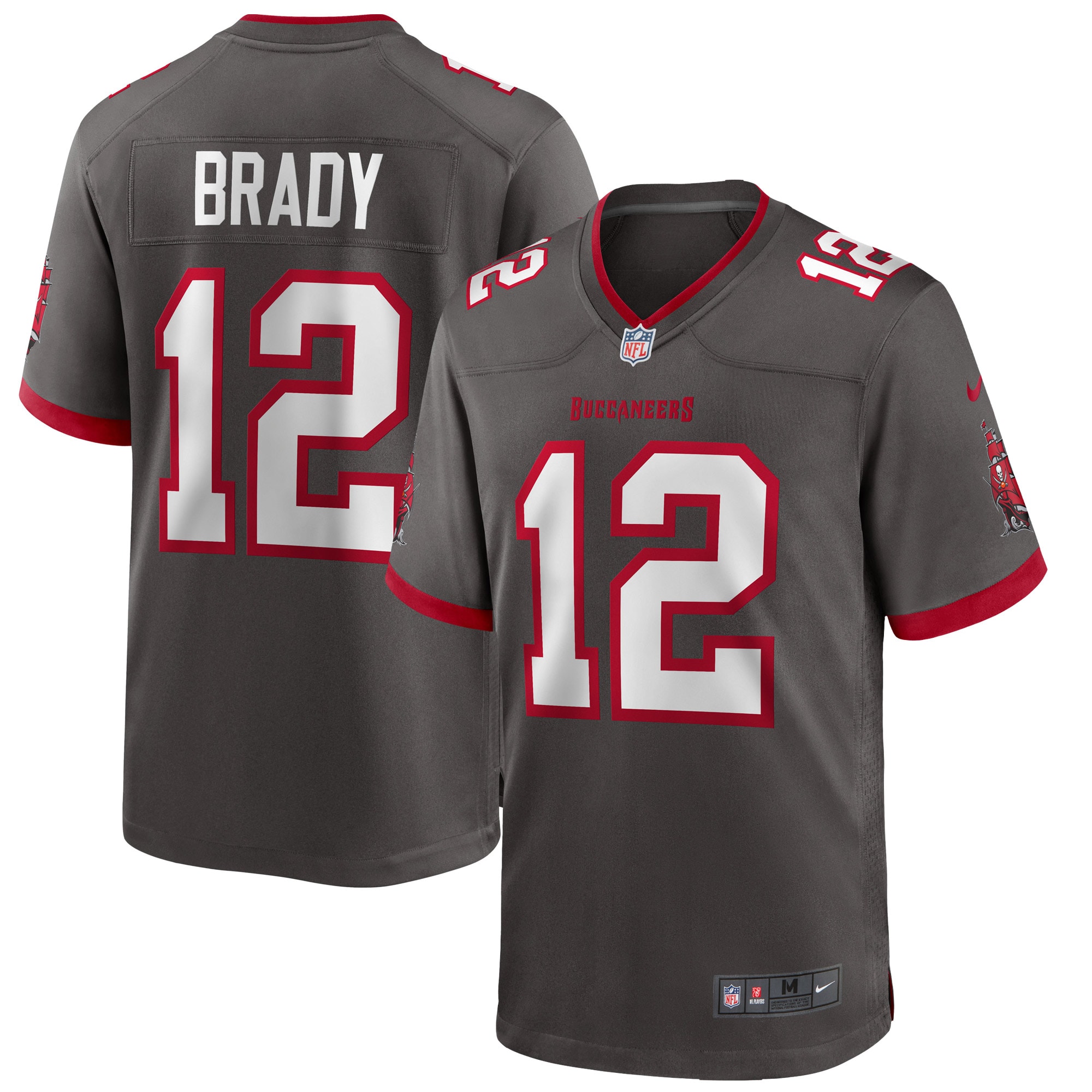 Tom Brady Tampa Bay Buccaneers Nike Alternate Game Jersey - Pewter - vstockx