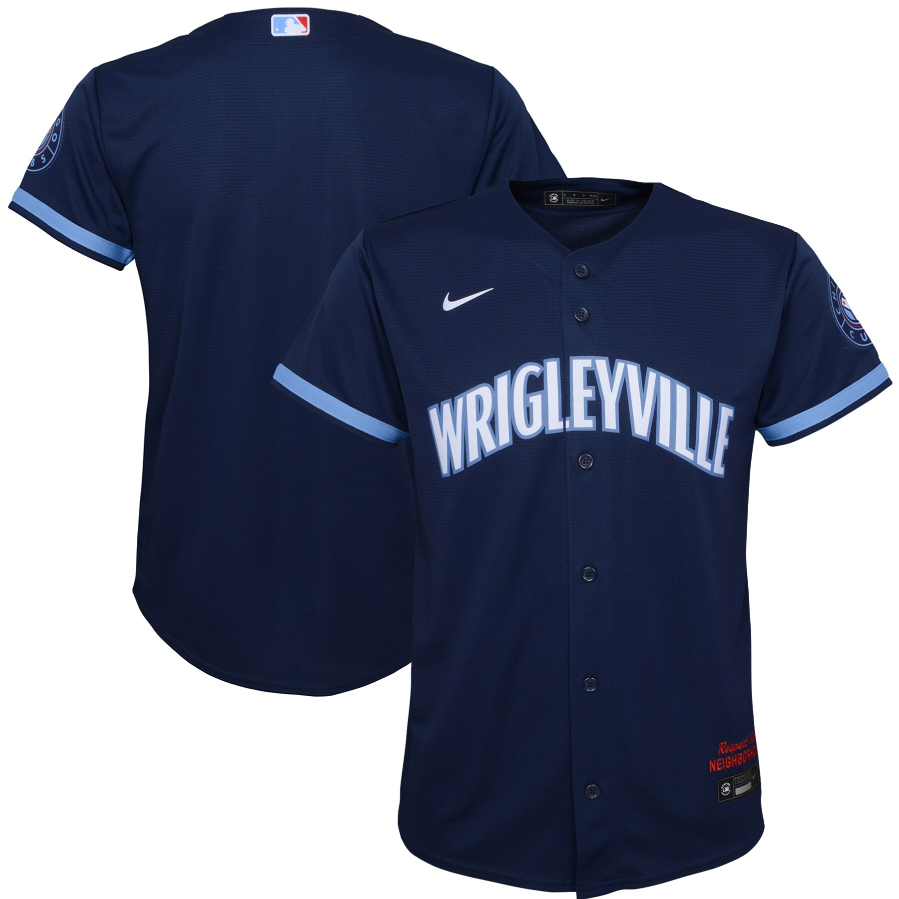 Chicago Cubs Nike Youth City Connect Replica Jersey - Navy - vstockx