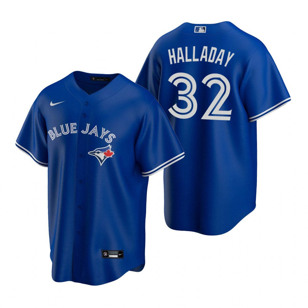 Youth Toronto Blue Jays Roy Halladay Replica Alternate Jersey - Royal - vstockx