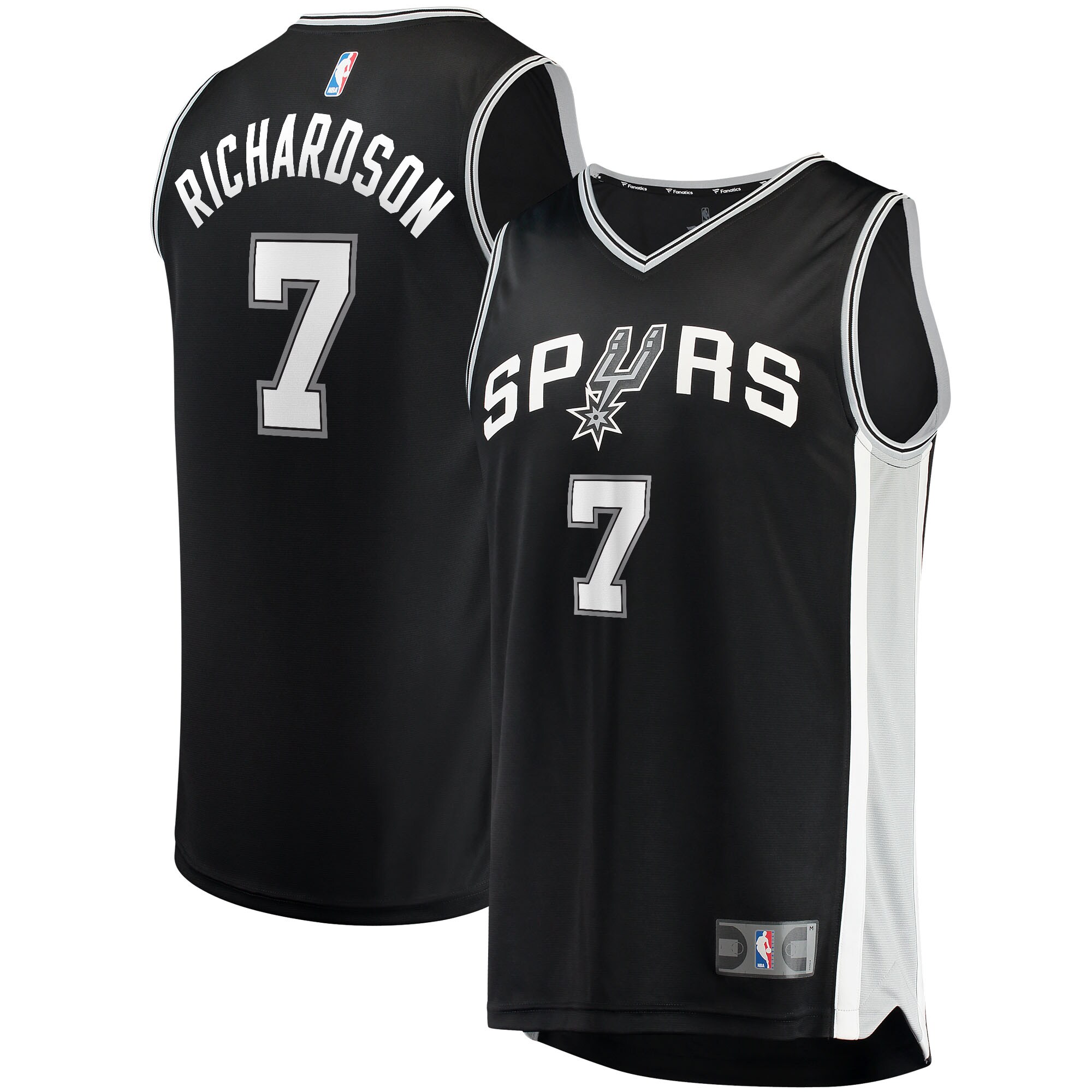 Josh Richardson San Antonio Spurs Fanatics Branded 2021/22 Fast Break Replica Jersey - Icon Edition - Black - vstockx