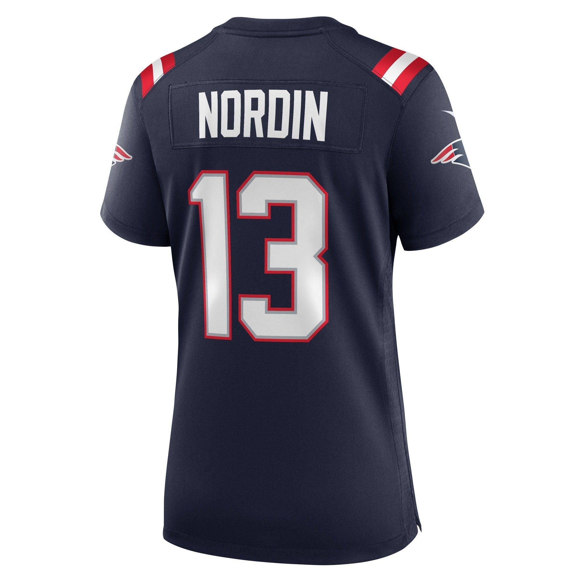 Women's Nike Quinn Nordin Navy New England Patriots Game Player Jersey - vstockx