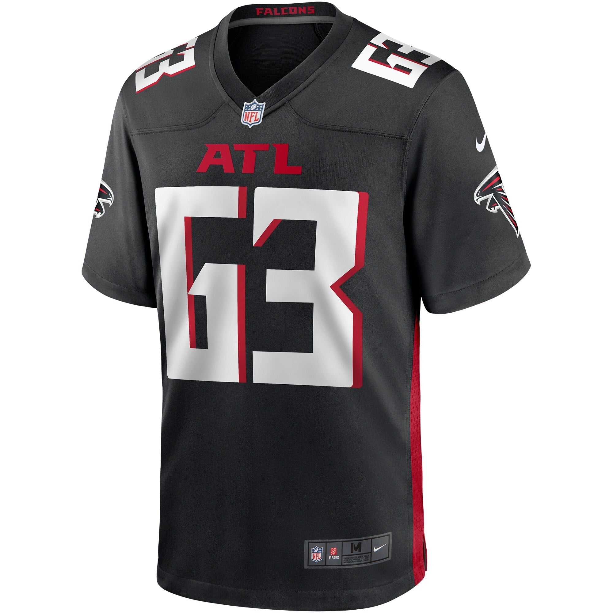 Men's Nike Chris Lindstrom Black Atlanta Falcons Game Jersey - vstockx