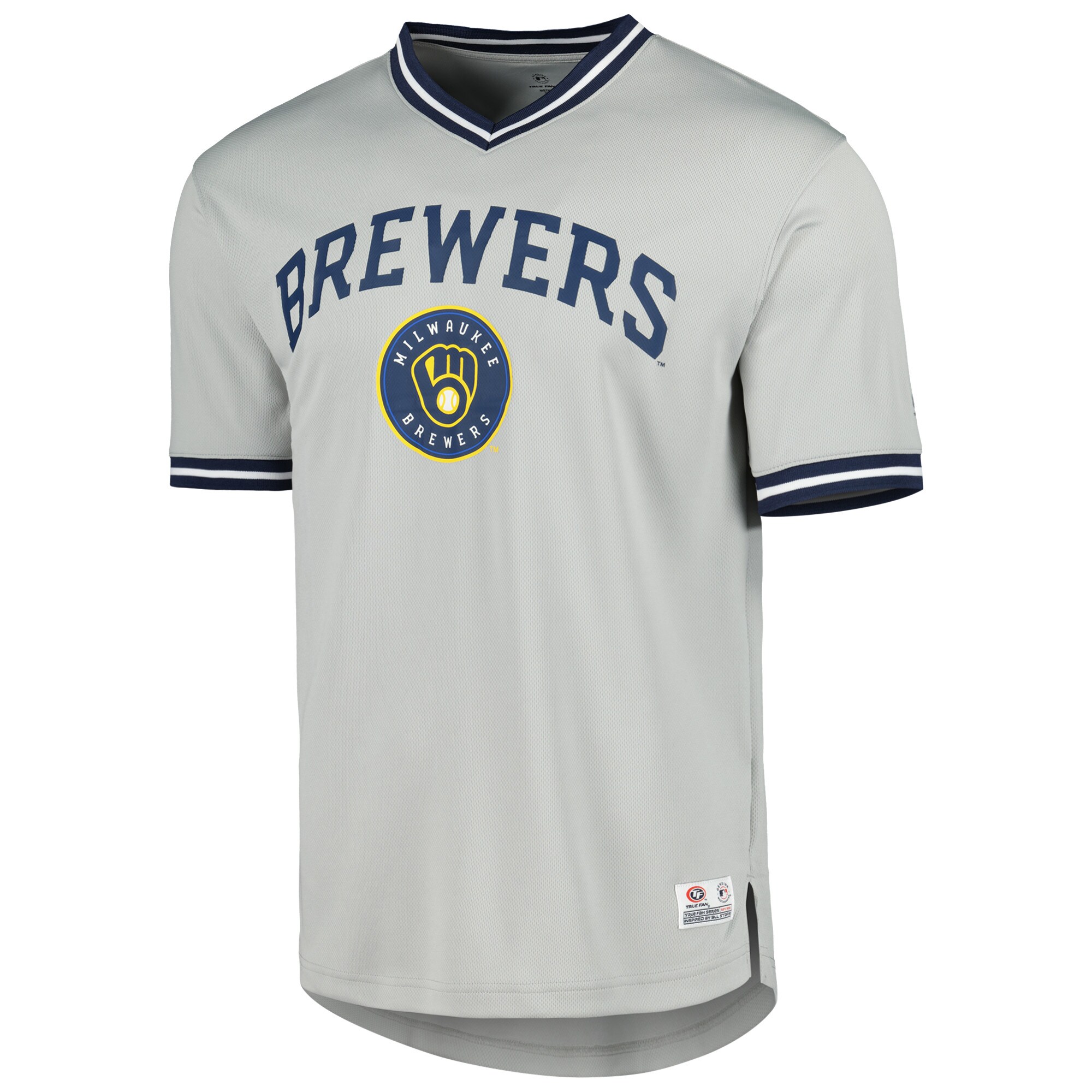 Milwaukee Brewers V-Neck Jersey - Gray - vstockx