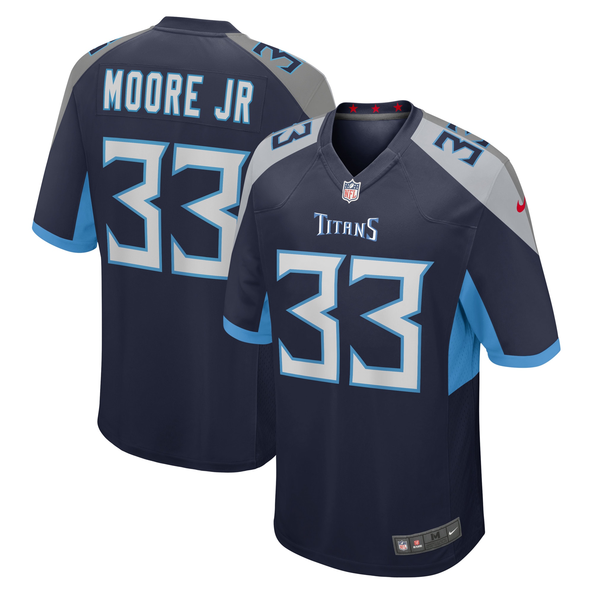 A.J. Moore Jr. Tennessee Titans Nike Player Game Jersey - Navy - vstockx