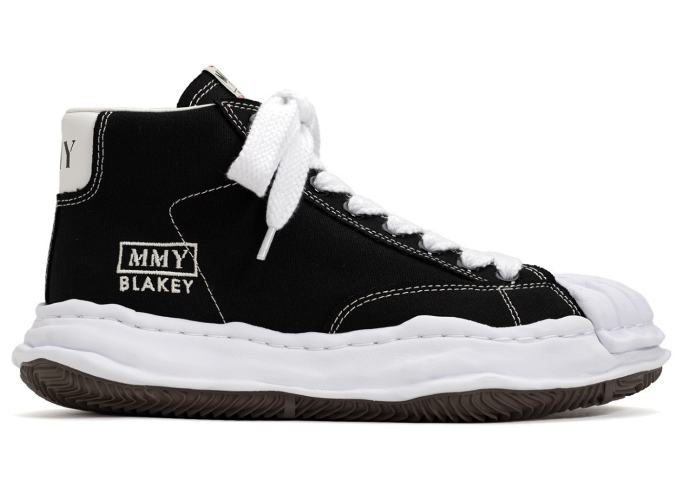 Maison Mihara Yasuhiro Blakey OG Sole Canvas High Black - vstockx