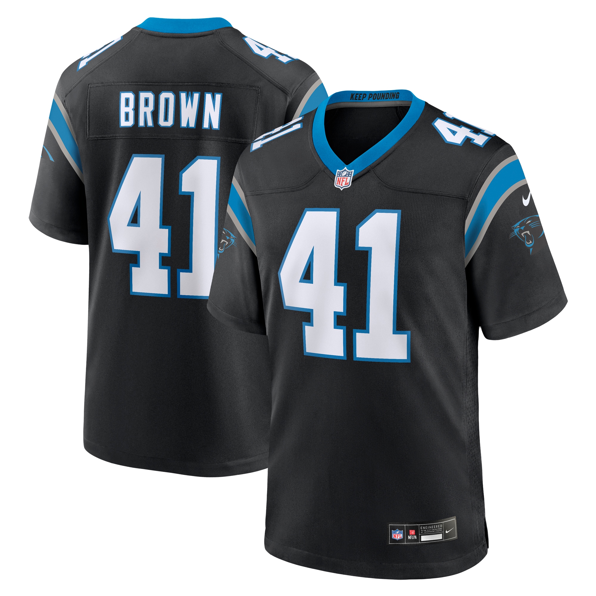 Spencer Brown Carolina Panthers Nike Team Game Jersey - Black - vstockx