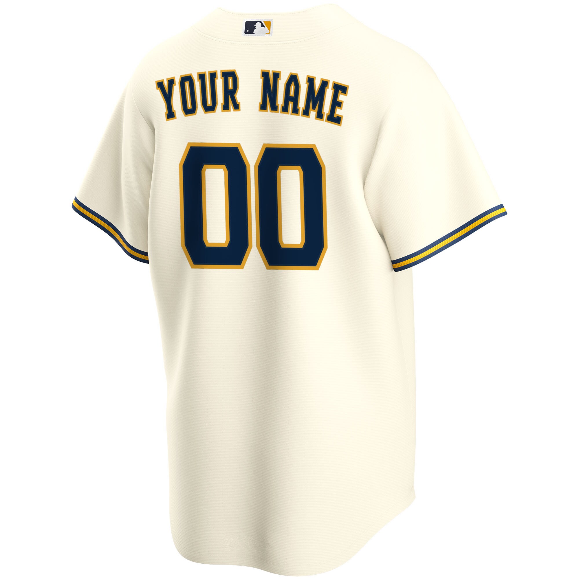 Milwaukee Brewers Nike Home Replica Custom Jersey - Cream - vstockx