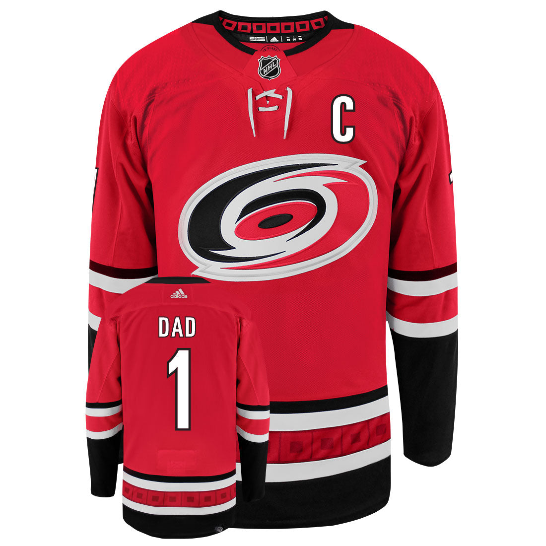 Carolina Hurricanes Dad Number One Adidas Primegreen Authentic NHL Hockey Jersey - vstockx