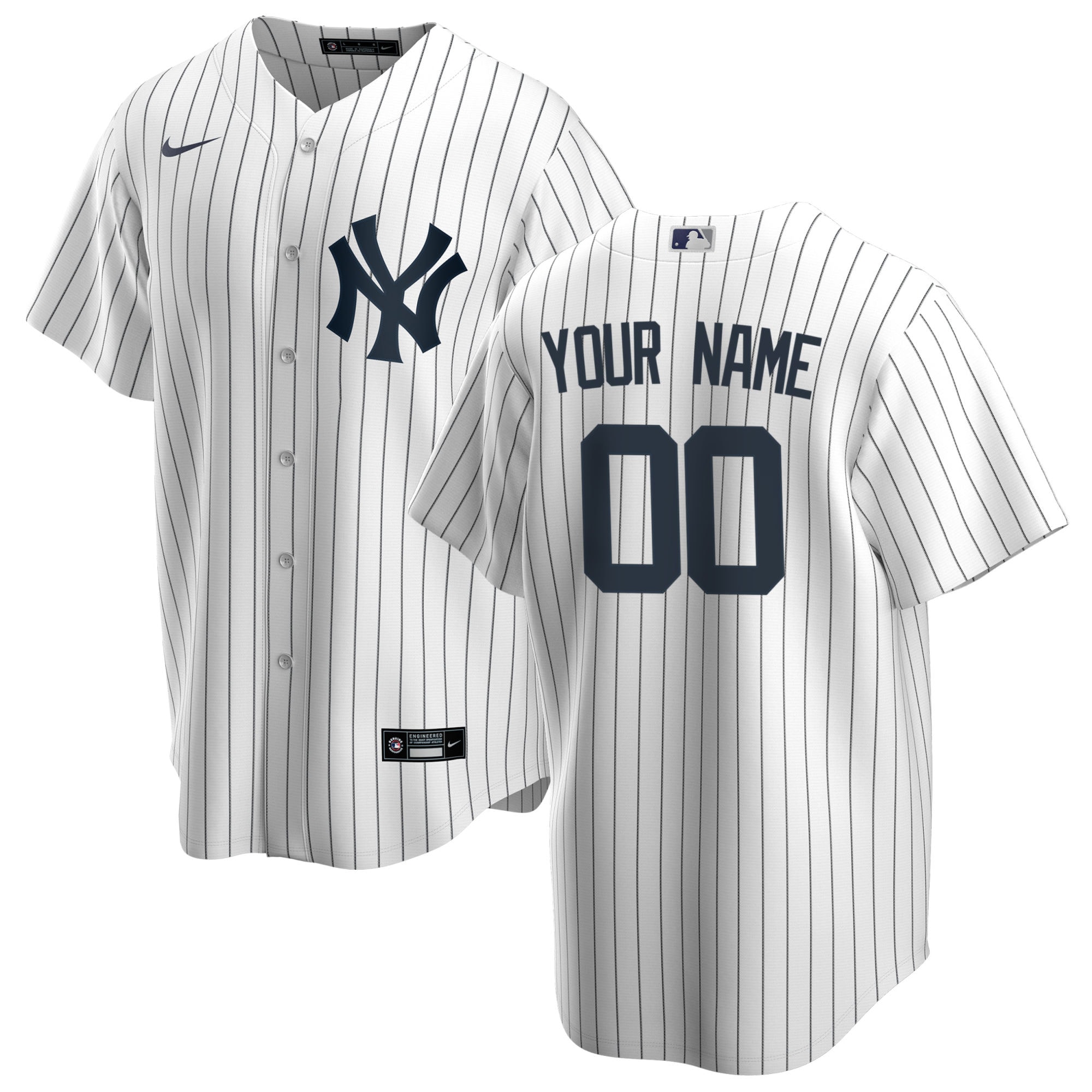 New York Yankees Nike Home Replica Custom Jersey - White - vstockx