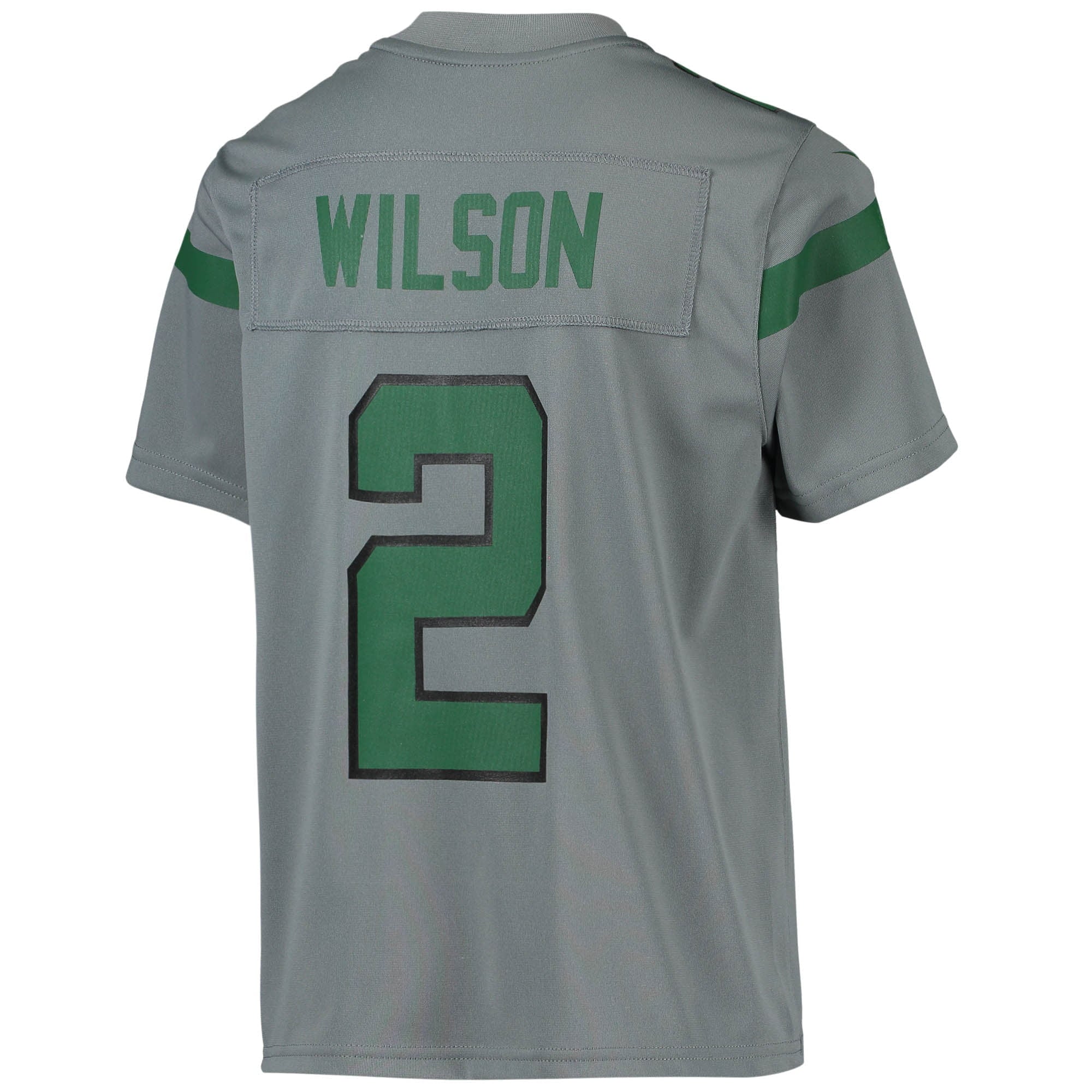 Youth Nike Zach Wilson Gray New York Jets Inverted Team Game Jersey - vstockx