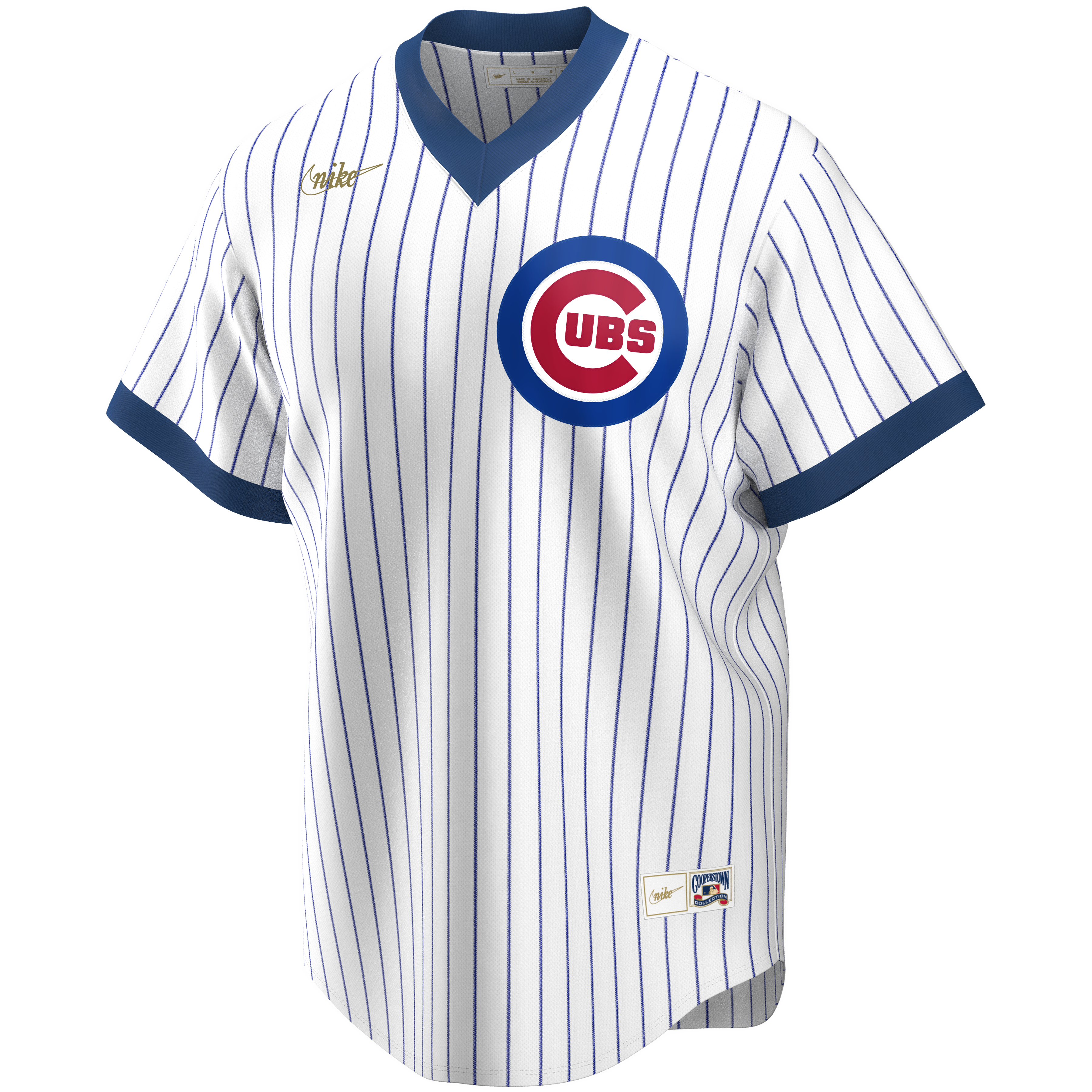 Chicago Cubs Nike Cooperstown Home Pinstripe V-neck Jersey - vstockx