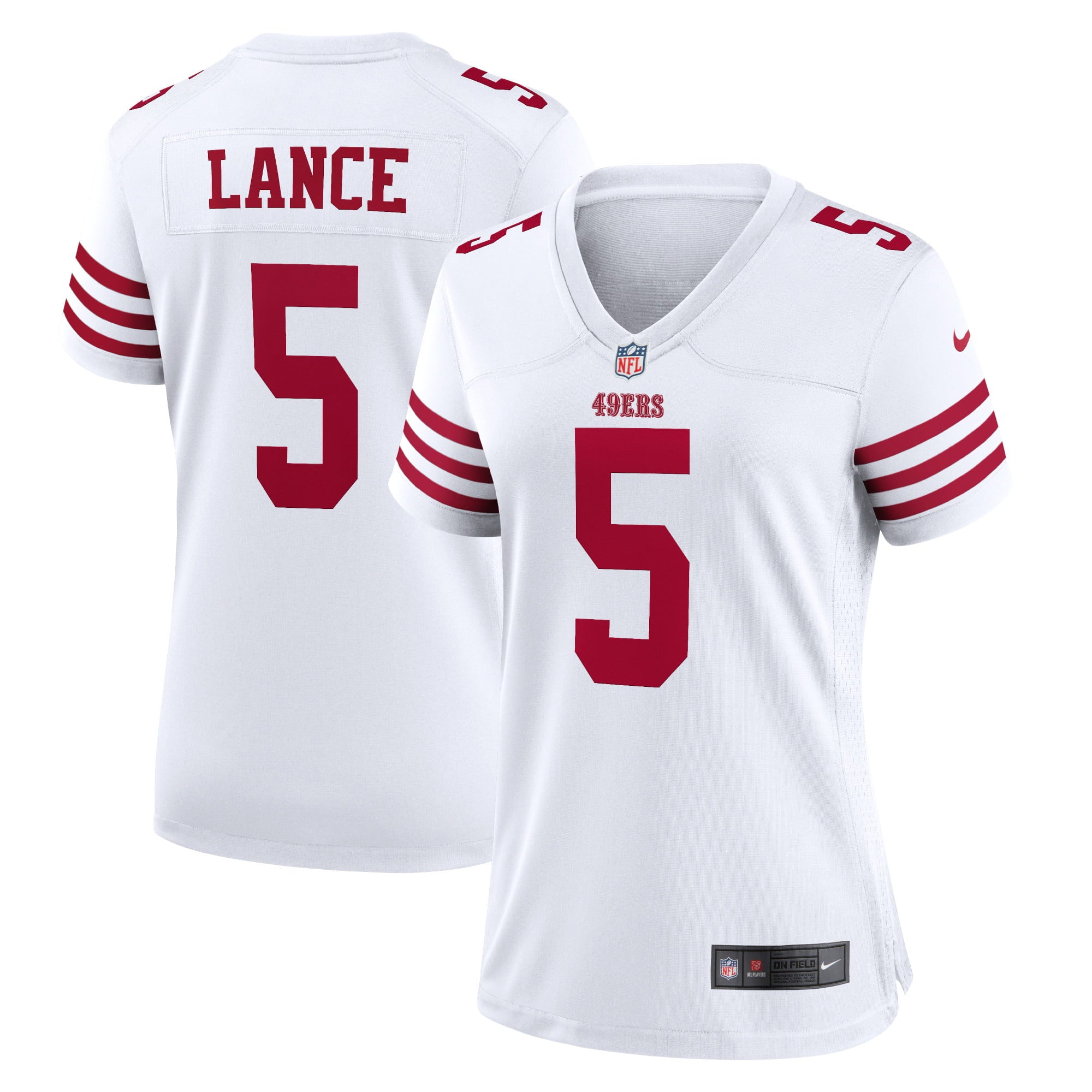 Women's Nike Trey Lance White San Francisco 49ers Player Game Jersey - vstockx