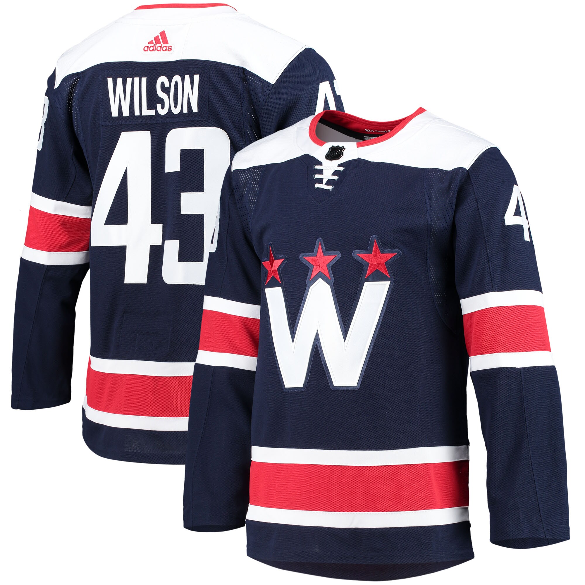 Tom Wilson Washington Capitals adidas Alternate Primegreen Authentic Pro Player Jersey - Navy - vstockx