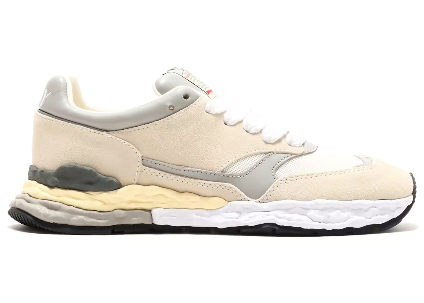 Mihara Yasuhiro George Leather Low White Cream - vstockx