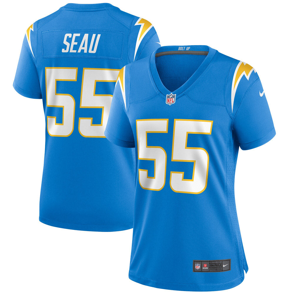 Women's Los Angeles Chargers Junior Seau Game Retired Player Jersey Powder Blue - vstockx