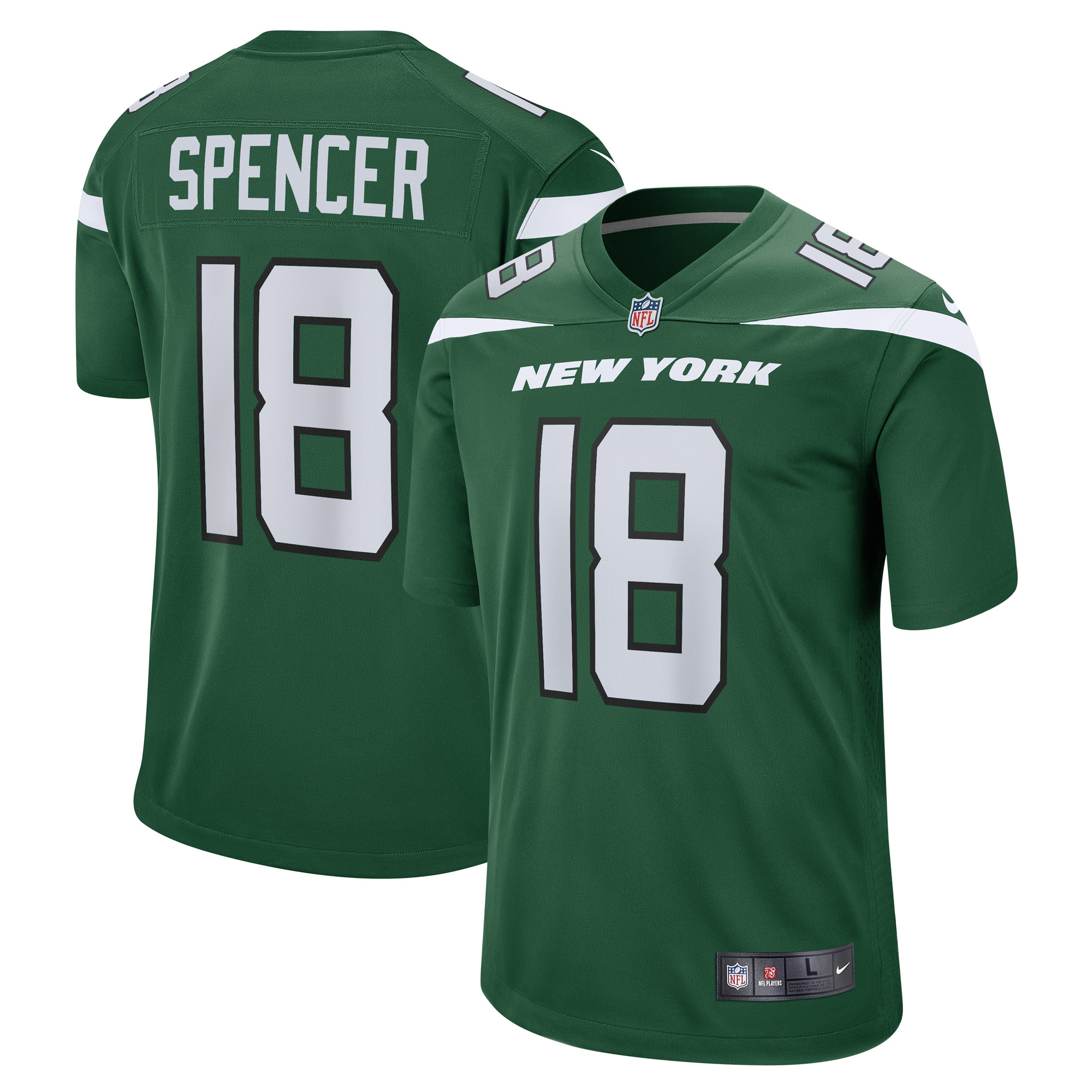 Diontae Spencer New York Jets Nike Game Player Jersey - Gotham Green - vstockx