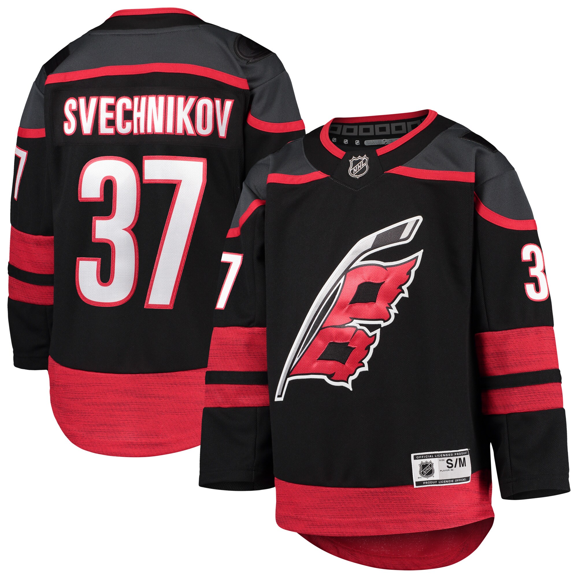 Andrei Svechnikov Carolina Hurricanes Youth Home Premier Player Jersey - Black - vstockx