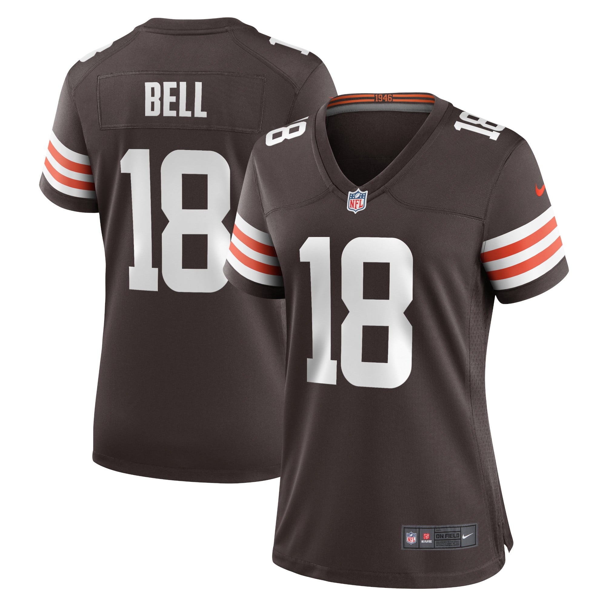 Women's Nike David Bell Brown Cleveland Browns Game Jersey - vstockx