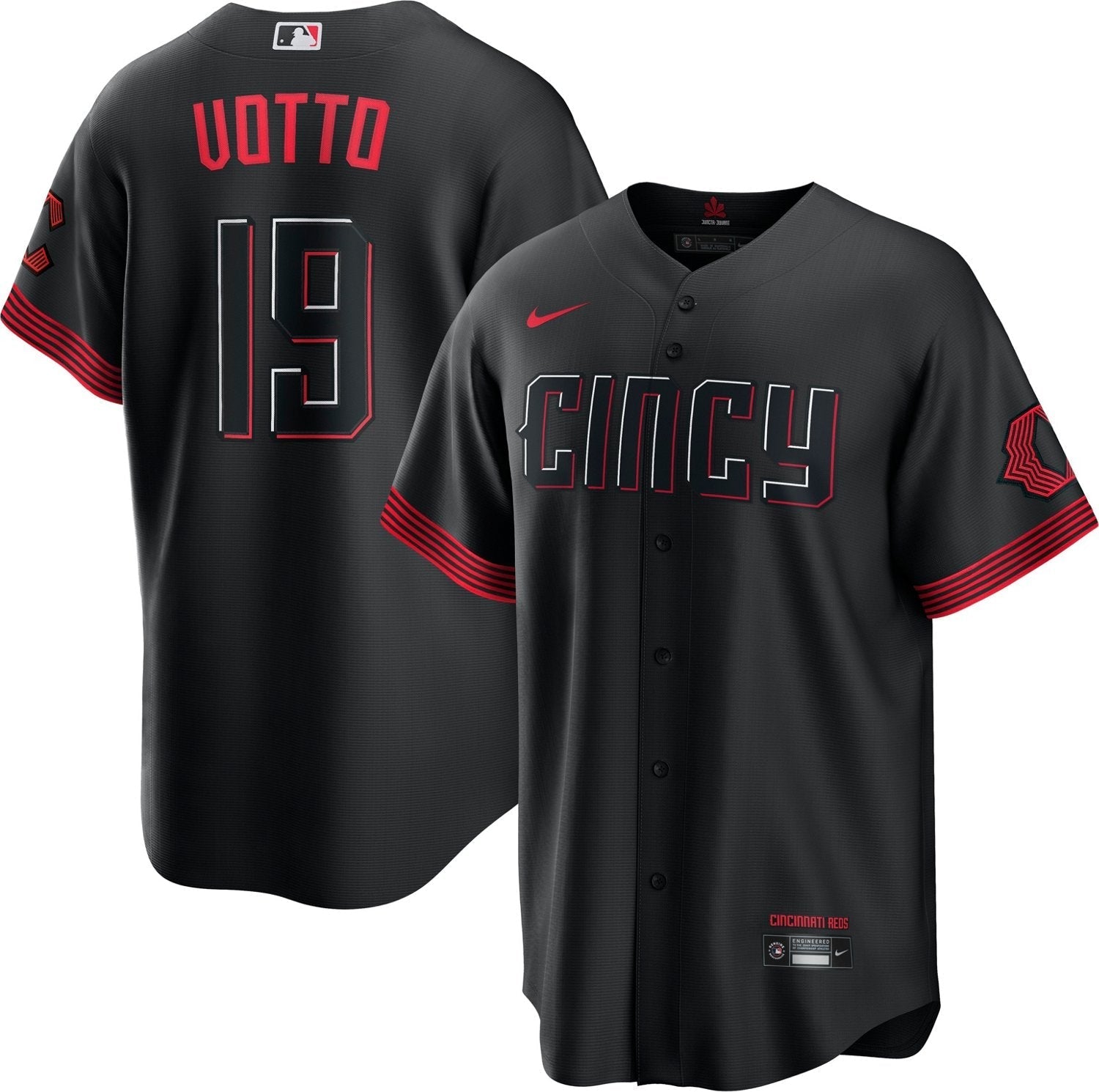 Nike Men's Cincinnati Reds Joey Votto #19 City Connect Replica Jersey - vstockx