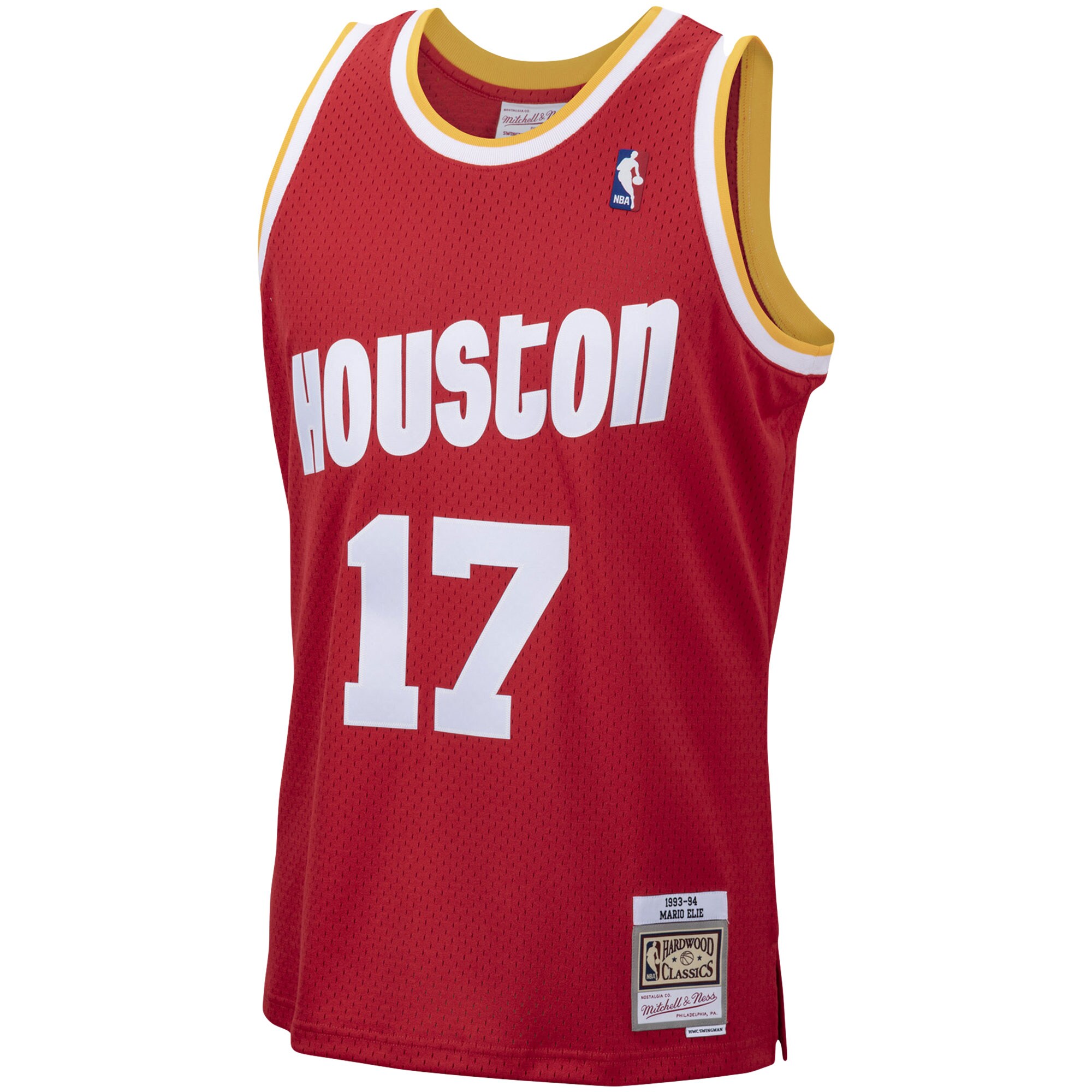 Mario Elie Houston Rockets Mitchell & Ness Hardwood Classics Swingman Jersey - Red - vstockx