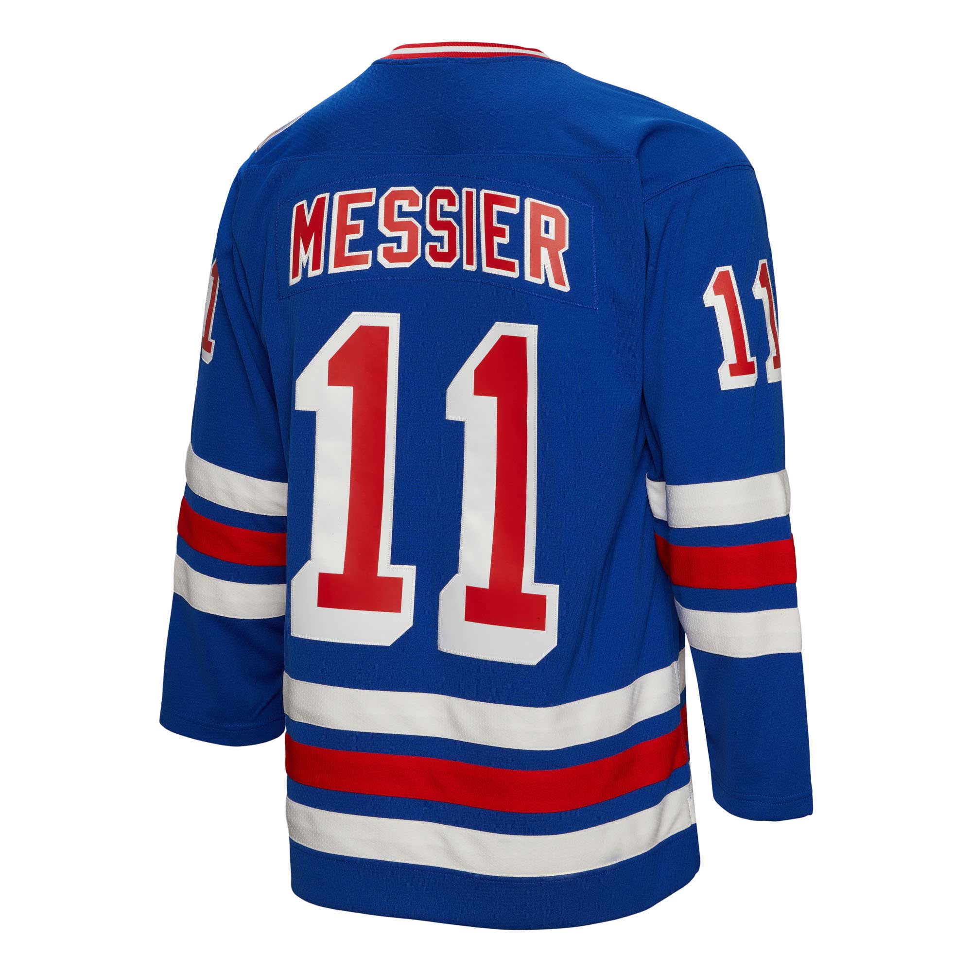 Mark Messier New York Rangers Mitchell & Ness 1993/94 Captain Patch Blue Line Player Jersey - Blue - vstockx