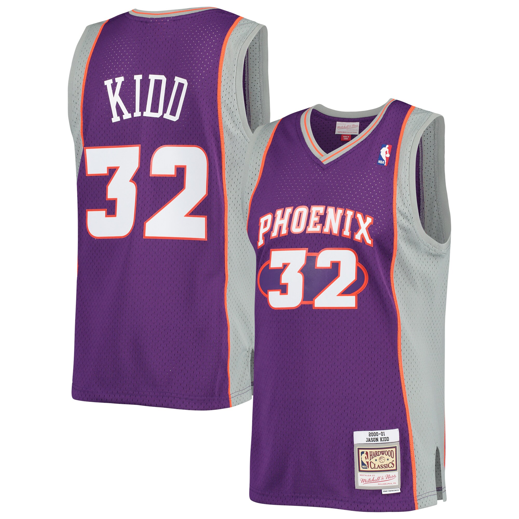 Jason Kidd Phoenix Suns Mitchell & Ness Big & Tall Hardwood Classics 2000/01 Swingman Jersey - Purple - vstockx