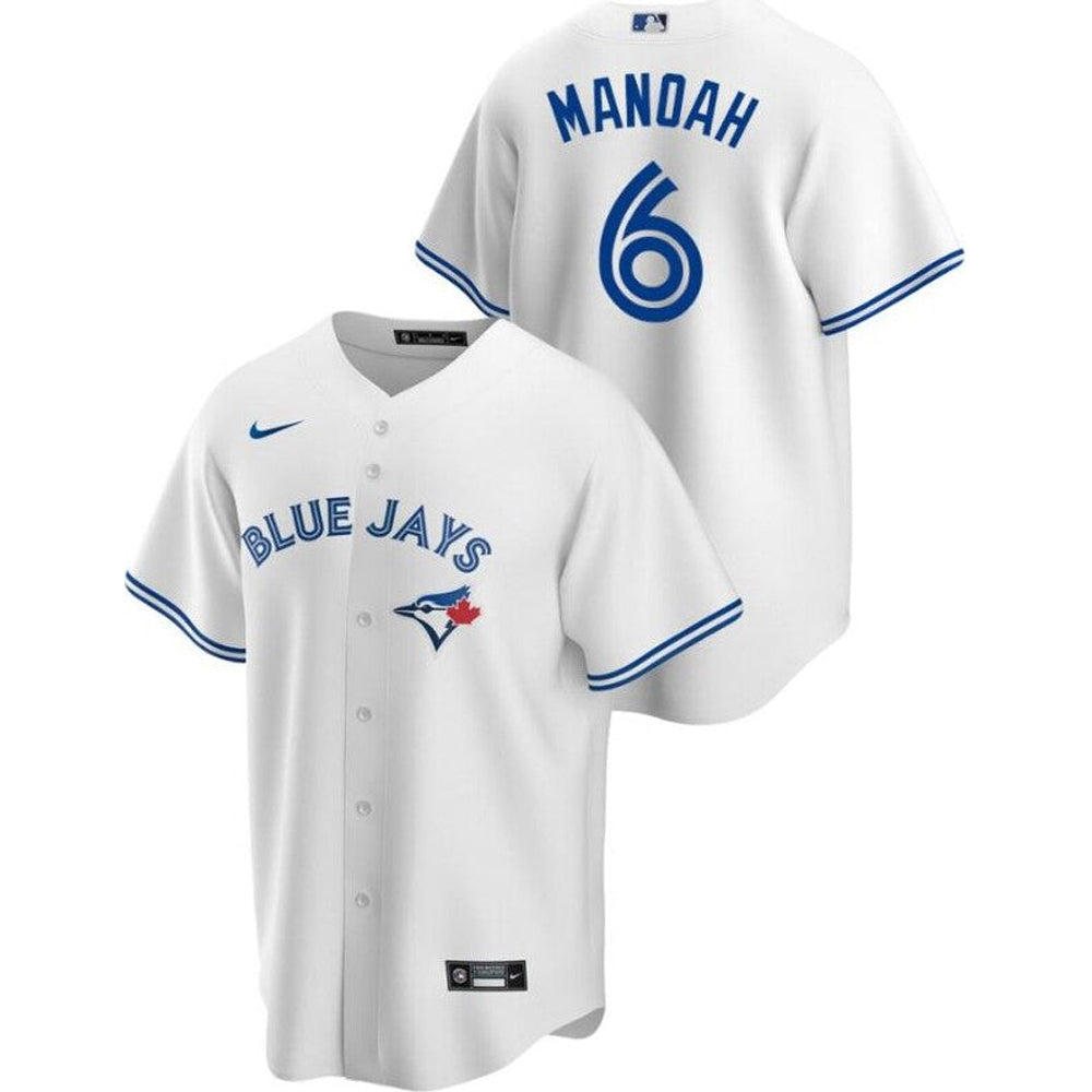 Youth Toronto Blue Jays Alek Manoah Cool Base Replica Home Jersey - White - vstockx