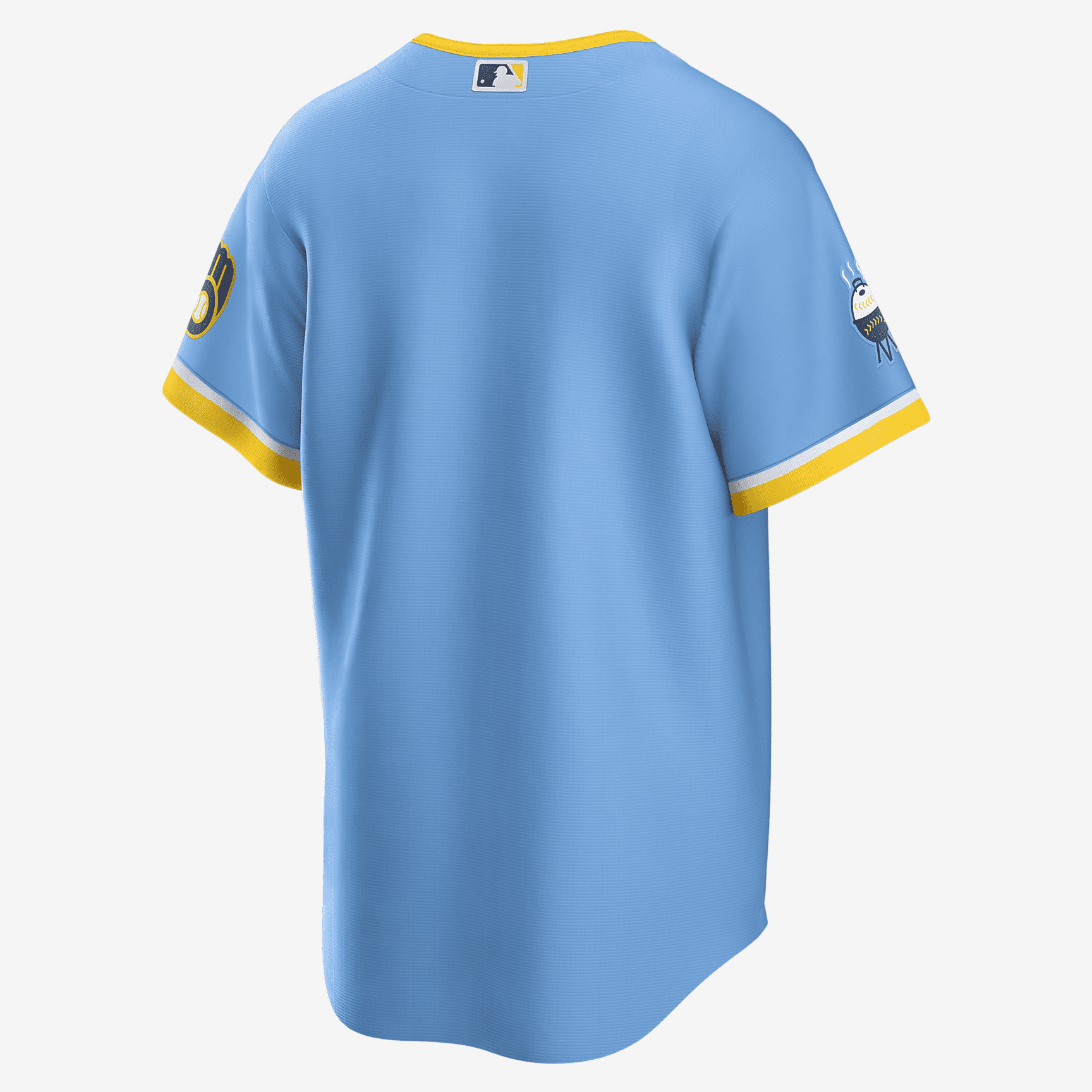 MLB Milwaukee Brewers City Connect Men's Replica Baseball Jersey - Powder Blue - vstockx