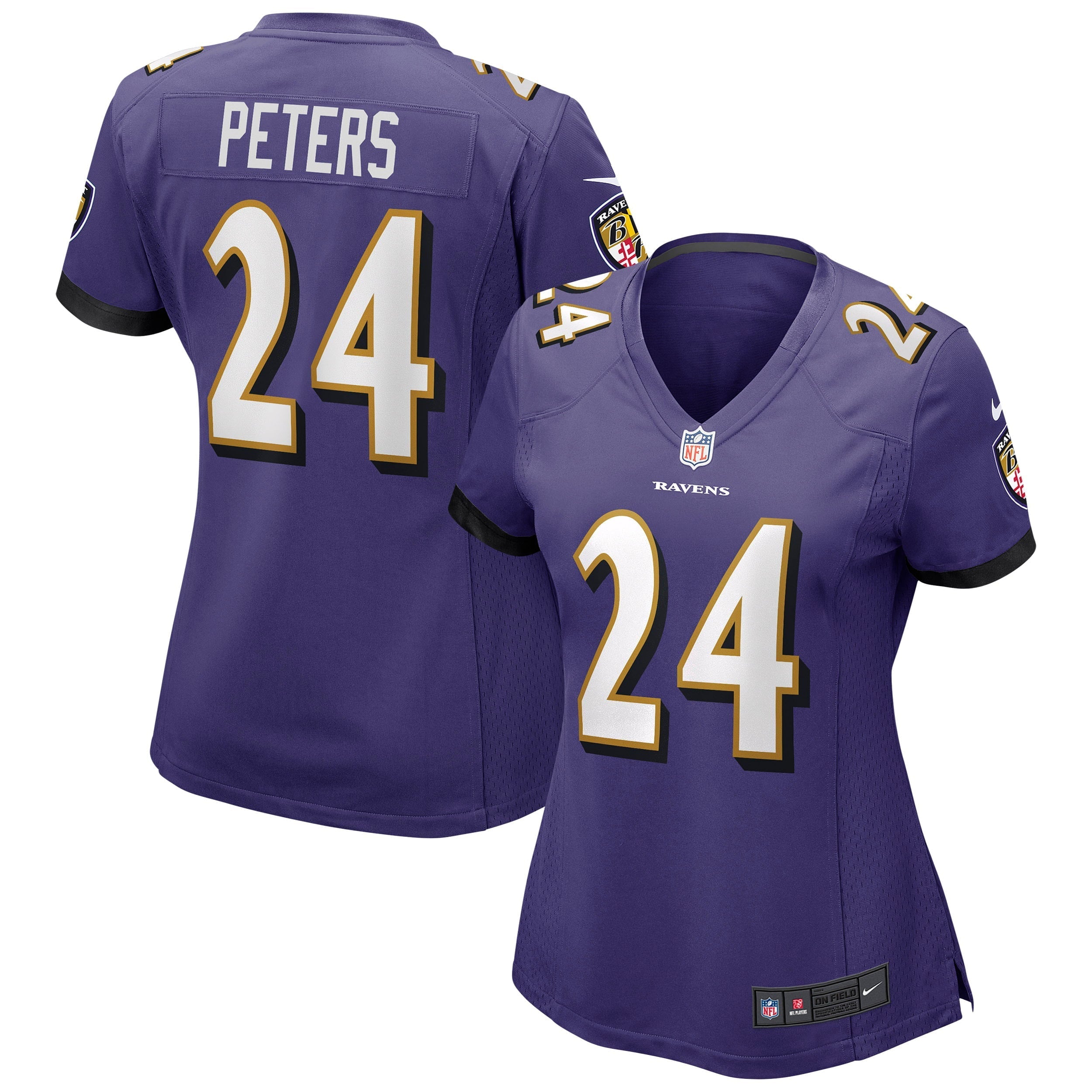 Women's Nike Marcus Peters Purple Baltimore Ravens Game Jersey - vstockx