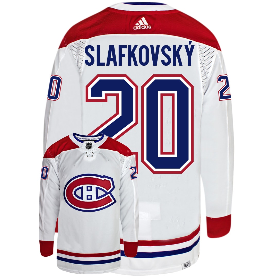 Juraj Slafkovsky Montreal Canadiens Adidas Primegreen Authentic NHL Hockey Jersey - vstockx