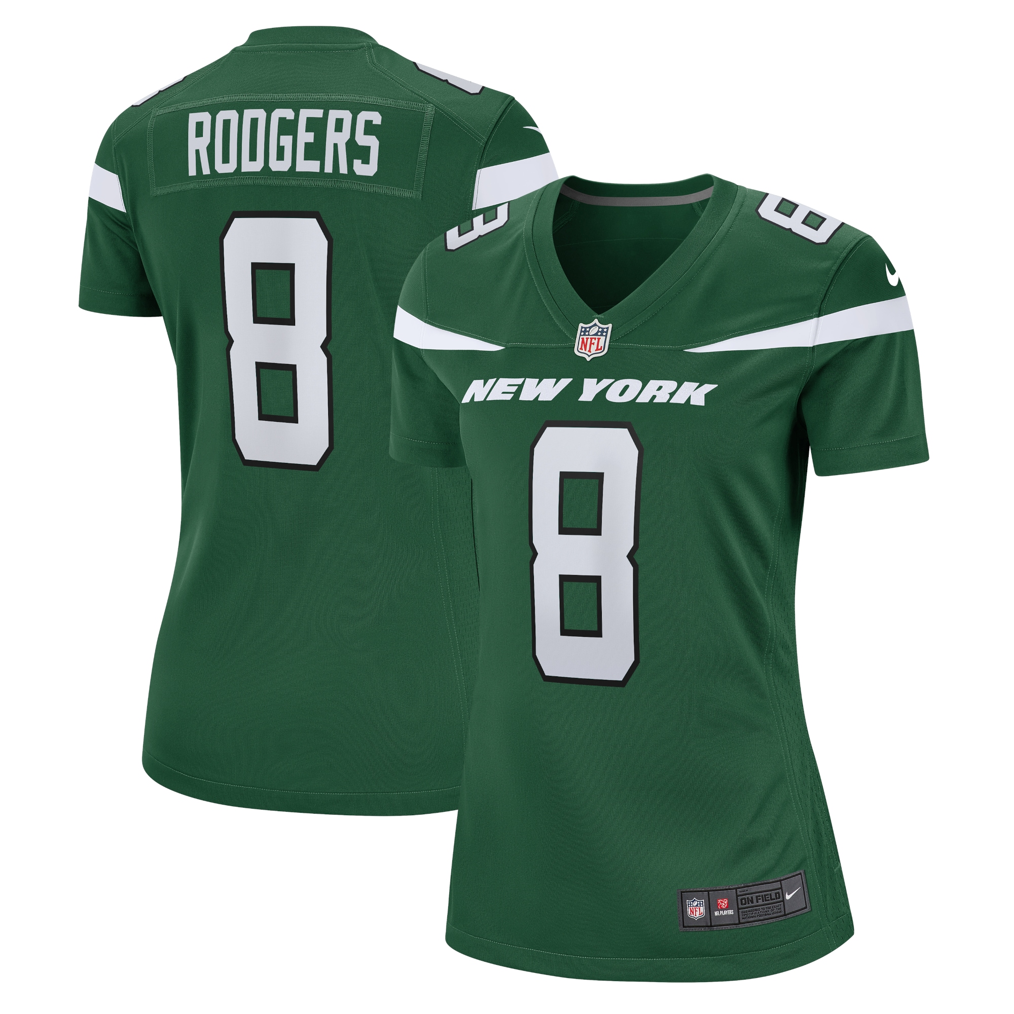 Aaron Rodgers New York Jets Nike Women's Player Jersey - Green - vstockx