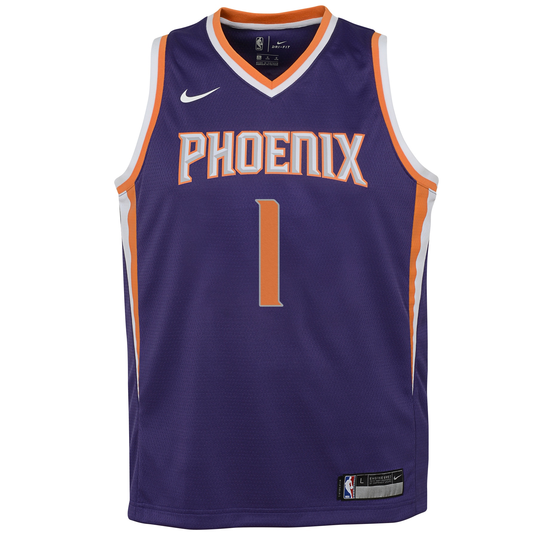 Devin Booker Phoenix Suns Nike Youth Swingman Jersey Purple - Icon Edition - vstockx