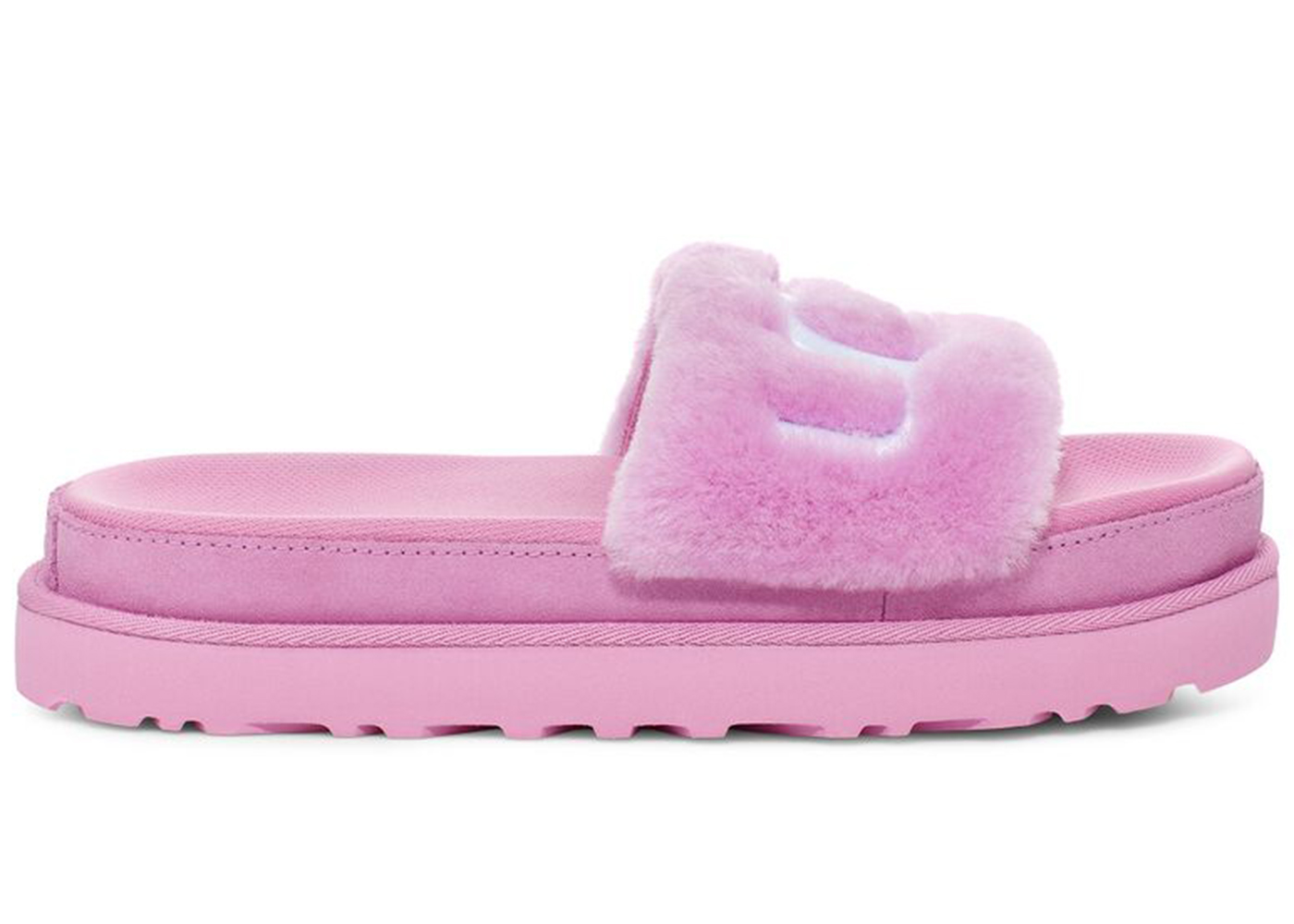 UGG Laton Fur Slide Wildflower Fluff (Women's) - vstockx