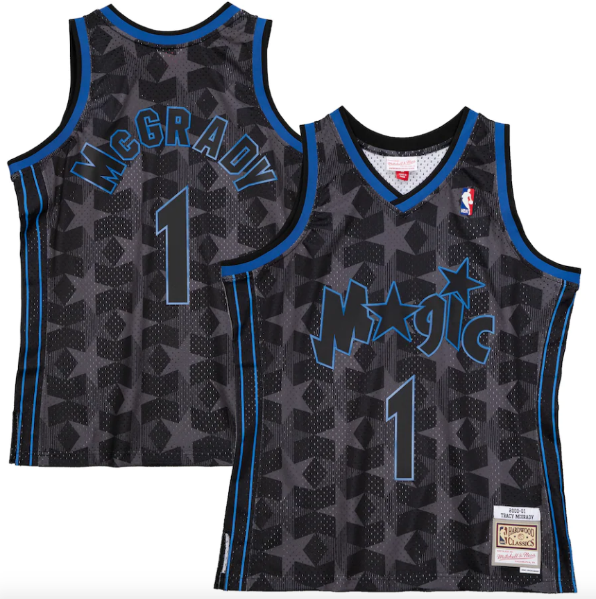 Men's Tracy McGrady Orlando Magic Mitchell & Ness 2000-01 Hardwood Classics Reload 2.0 Swingman Jersey - Black - vstockx