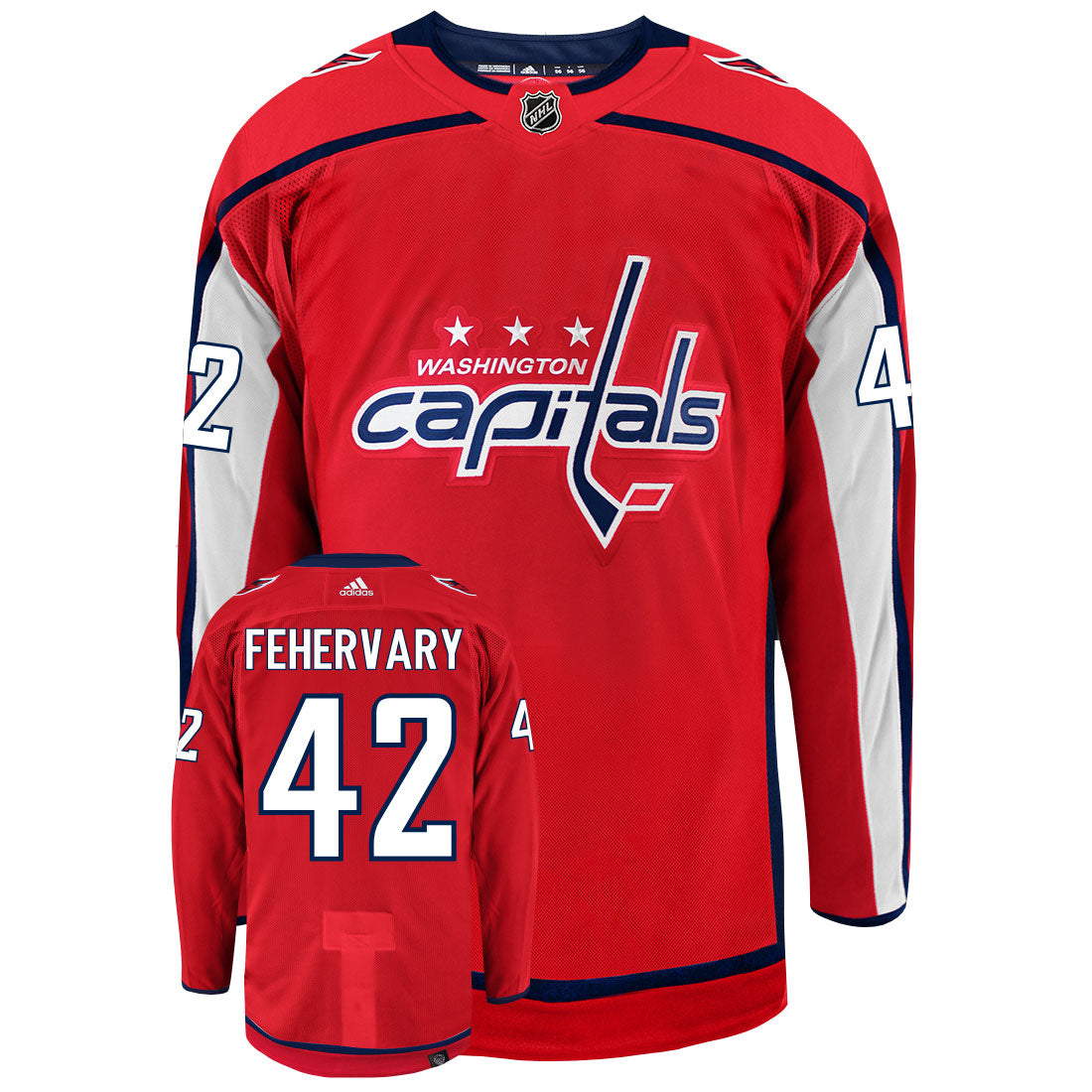 Martin Fehervary Washington Capitals Adidas Primegreen Authentic NHL Hockey Jersey - vstockx